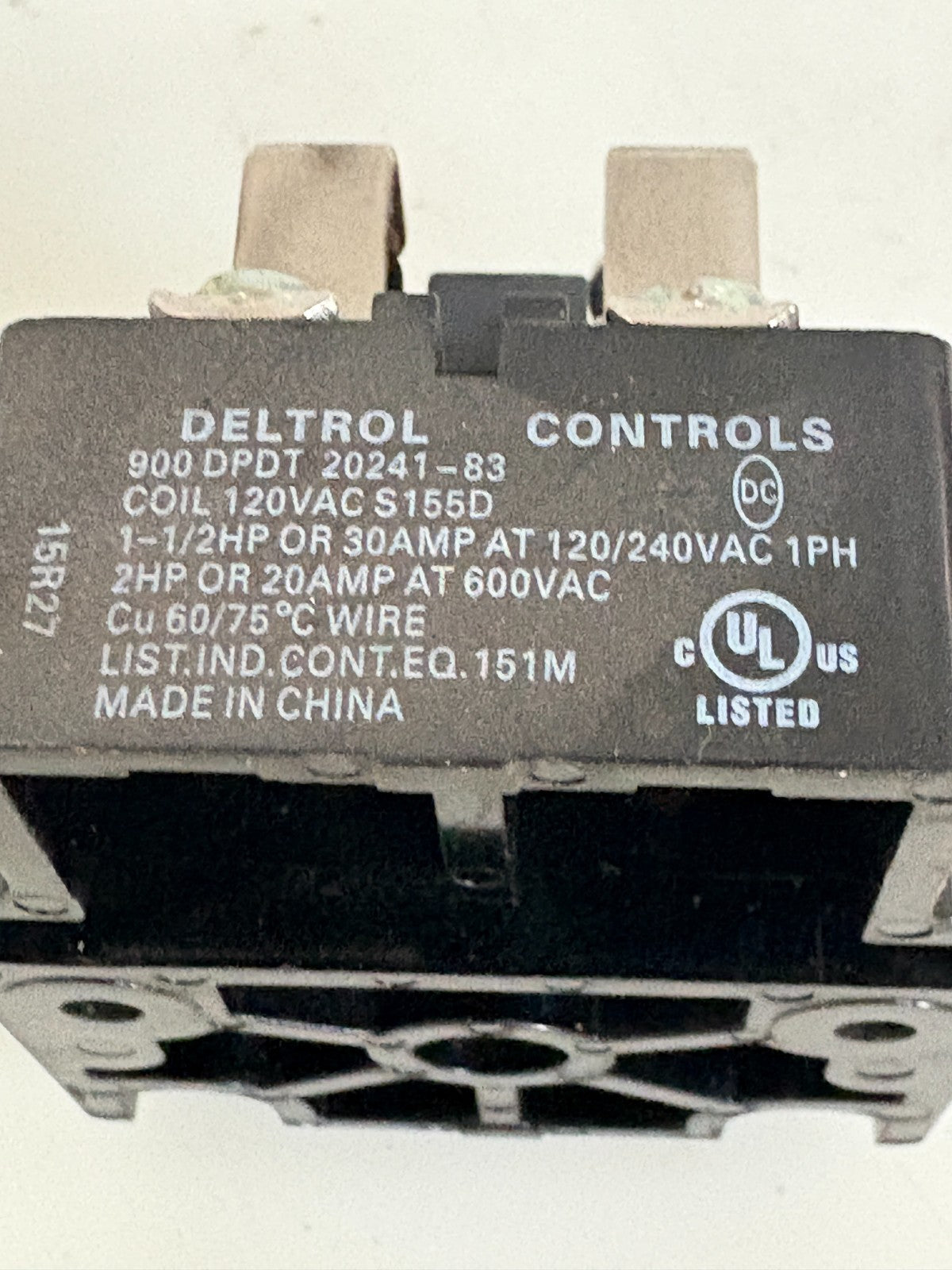 DELTROL CONTROLS CONTACTOR COIL 900 DPDT 20241-83