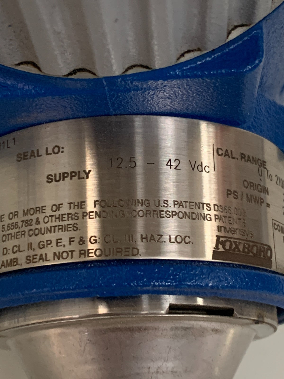 FOXBORO PRESSURE GAGE TRANSMITTER 1GP10-T2001C-W1L13