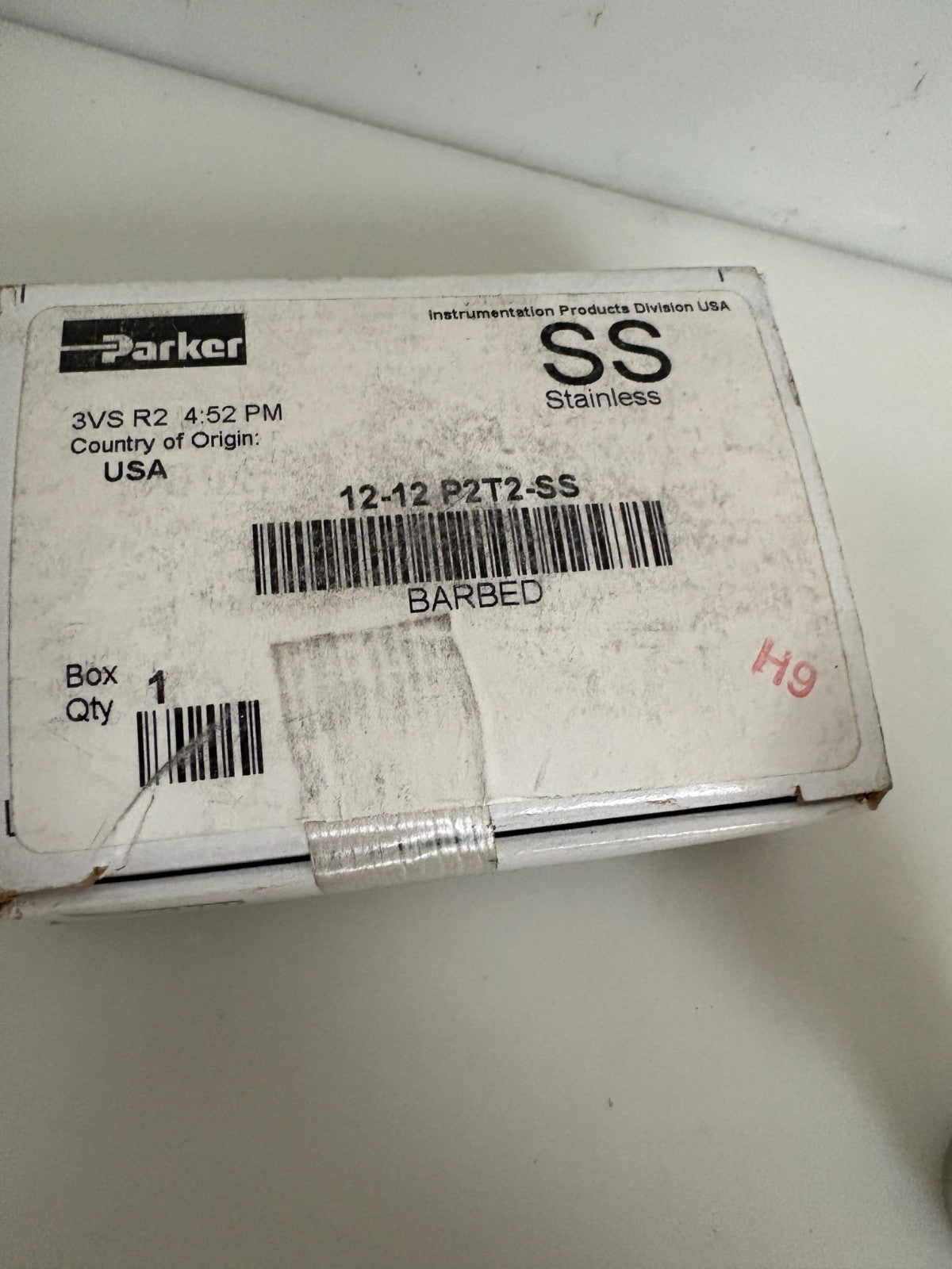 PARKER HANNIFIN S.STEEL PNEUMATIC FITTING 12-12 P2T2-SS
