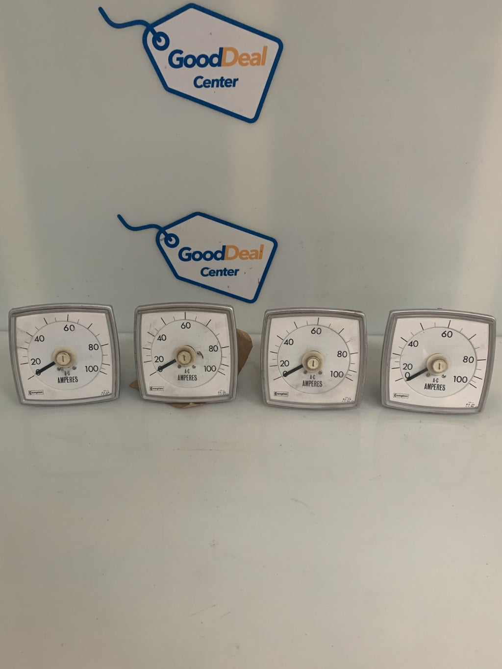 LOT OF 4 CROMPTON INST 0-100 PANEL AMP METER0