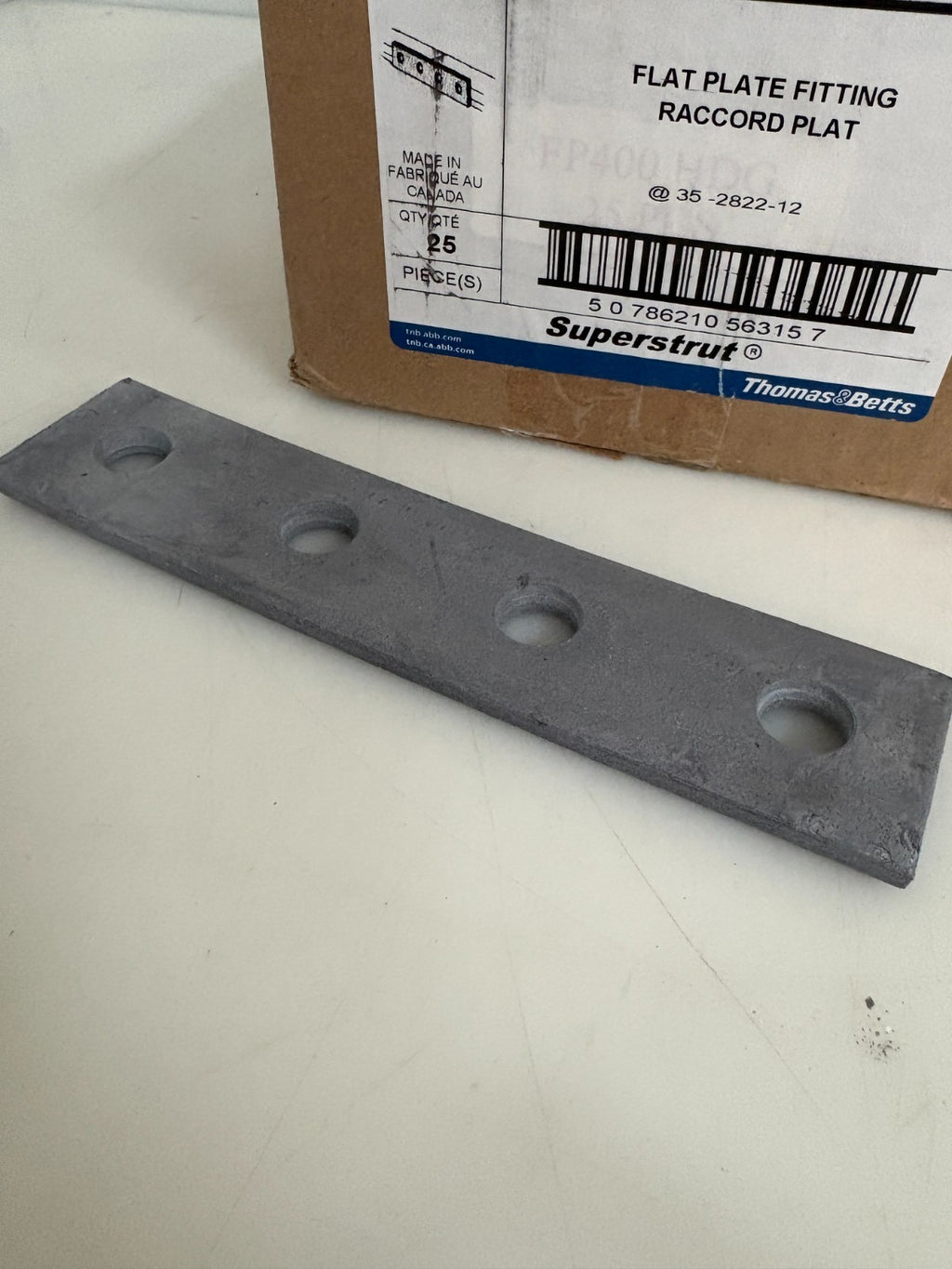 ABB THOMAS & BETTS SUPERSTRUT FLAT PLATE FITTING X207HDGC BOX OF 251
