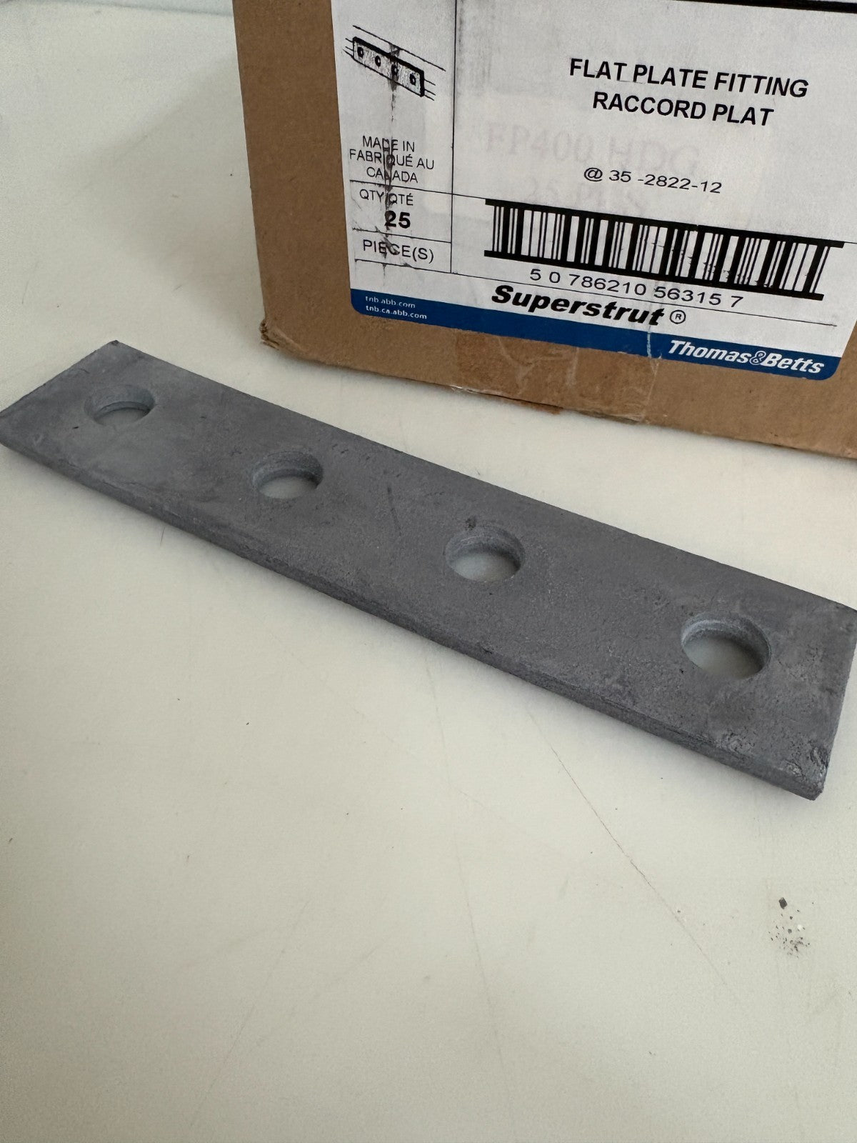 ABB THOMAS & BETTS SUPERSTRUT FLAT PLATE FITTING X207HDGC BOX OF 251