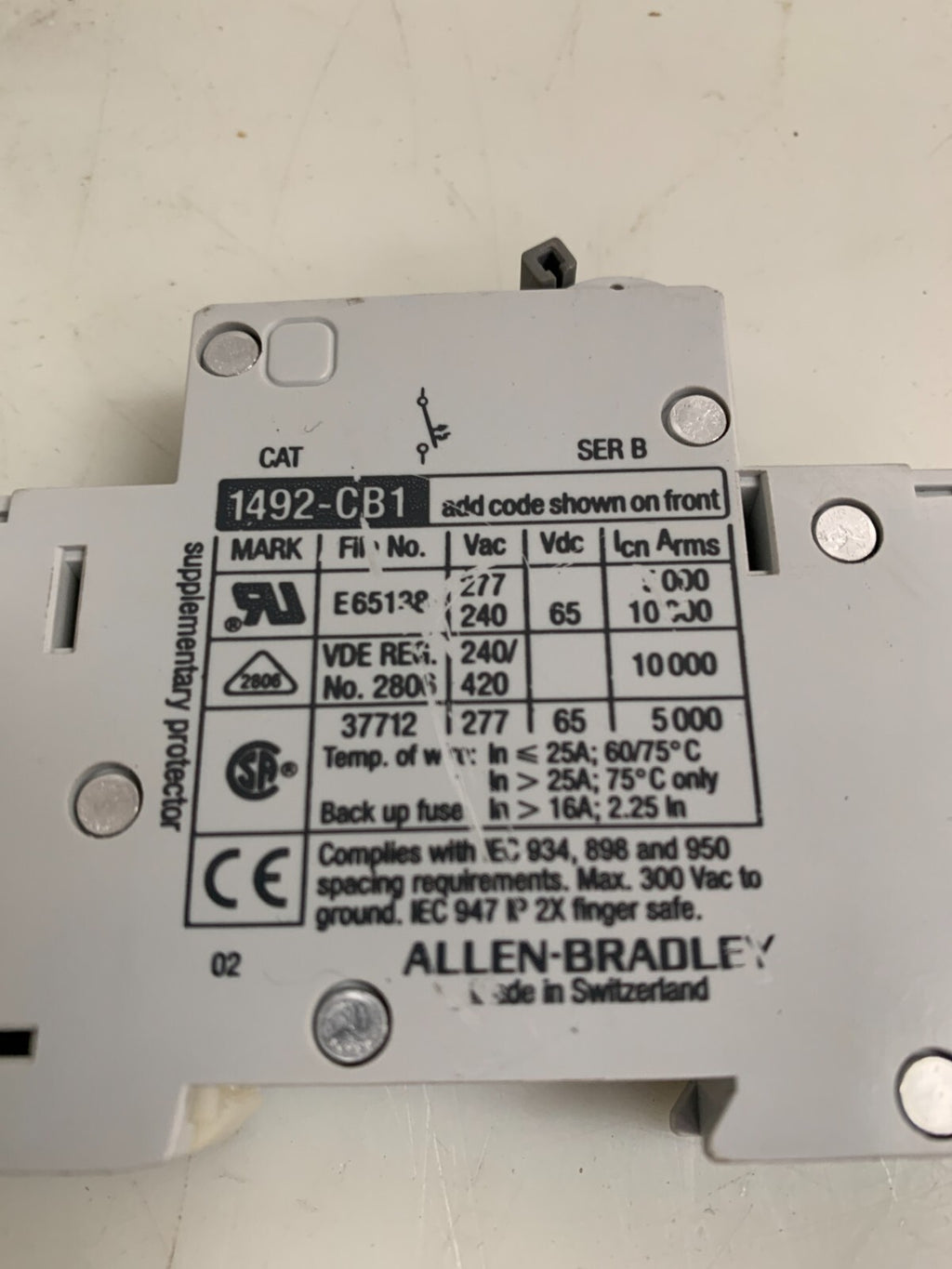 LOT OF 7 ALLEN BRADLEY G 050 5 AMP CIRCUIT BREAKER #1492-CB1