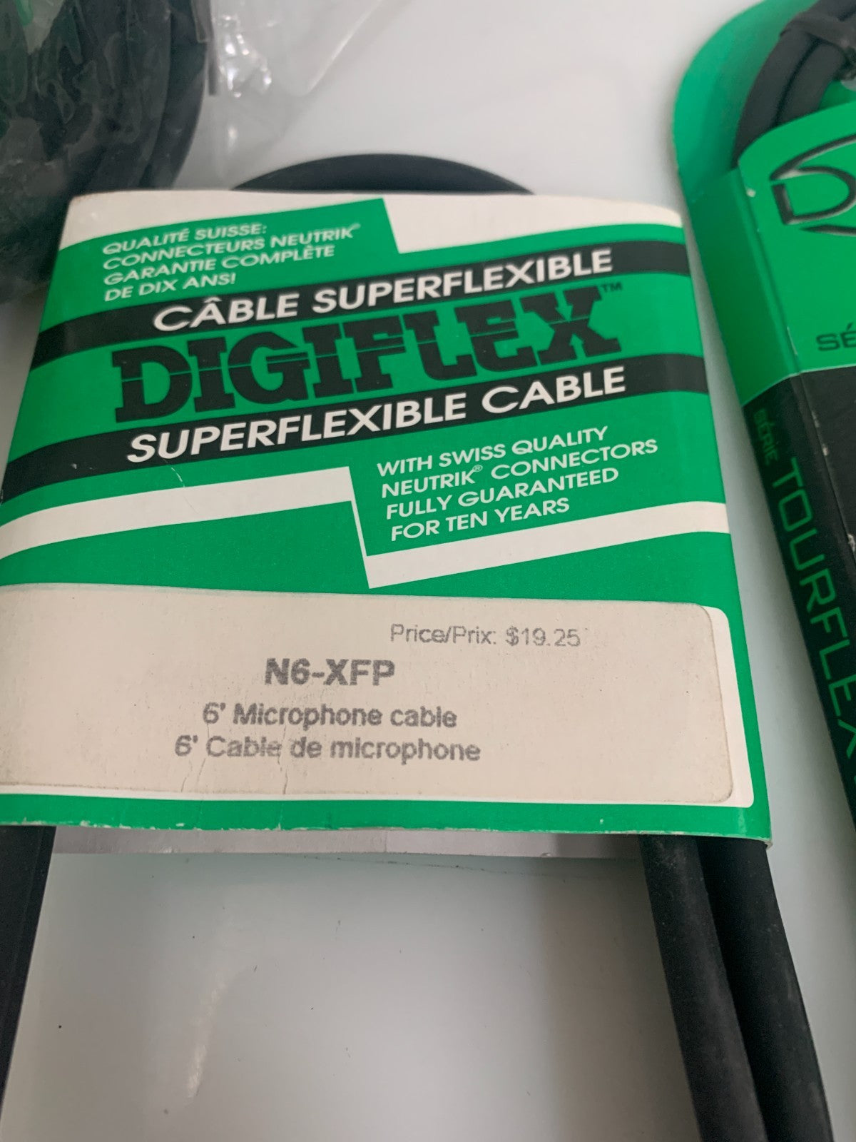 LOT OF 9 MIX  DIGIFLEX MICROPHONE CABLE MIX LOT 7 N3-XFP 3'   2 M6-XFP 6'