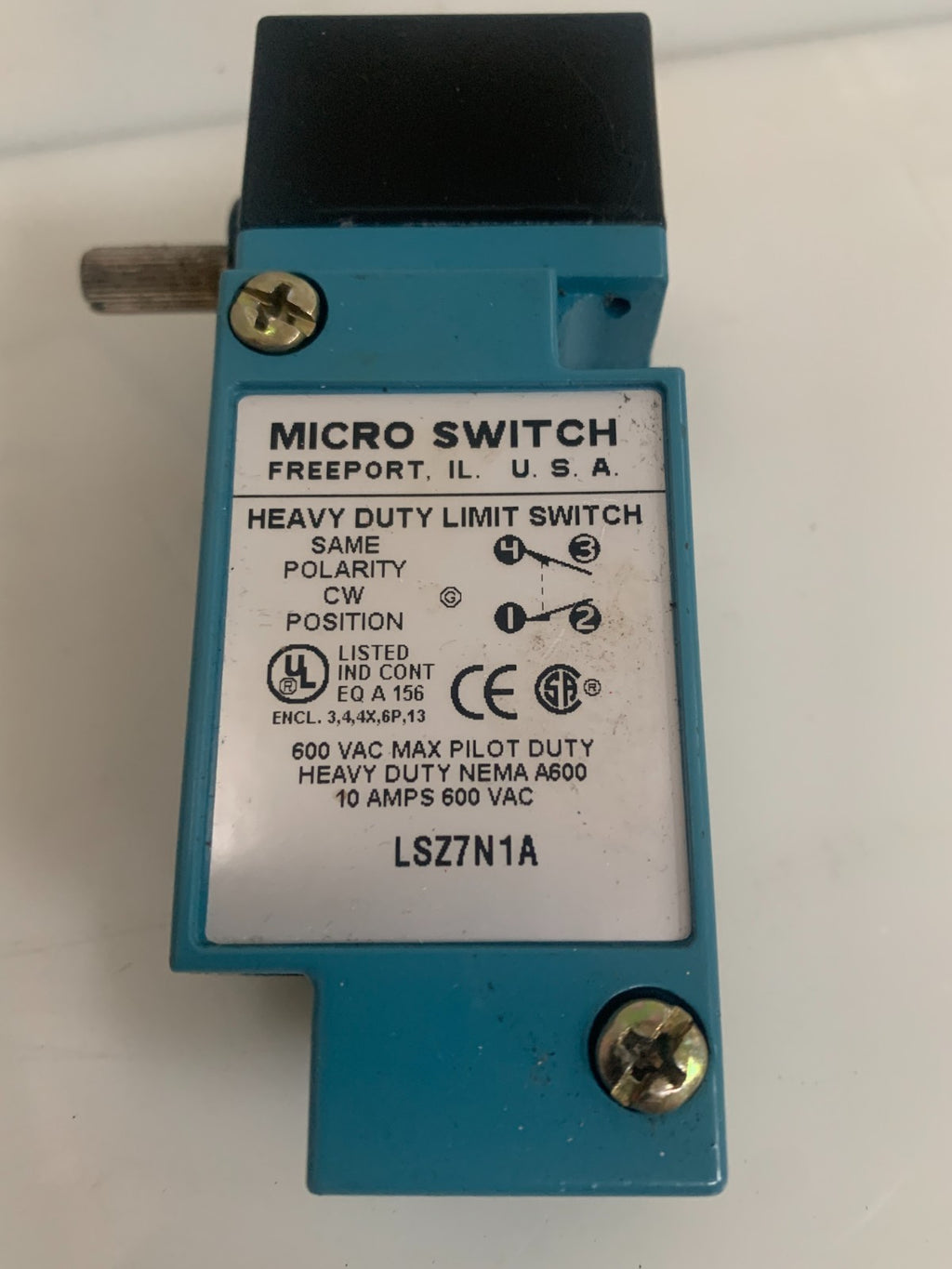 HONEYWELL H DUTY LIMIT SWITCH LSZ7N1A1