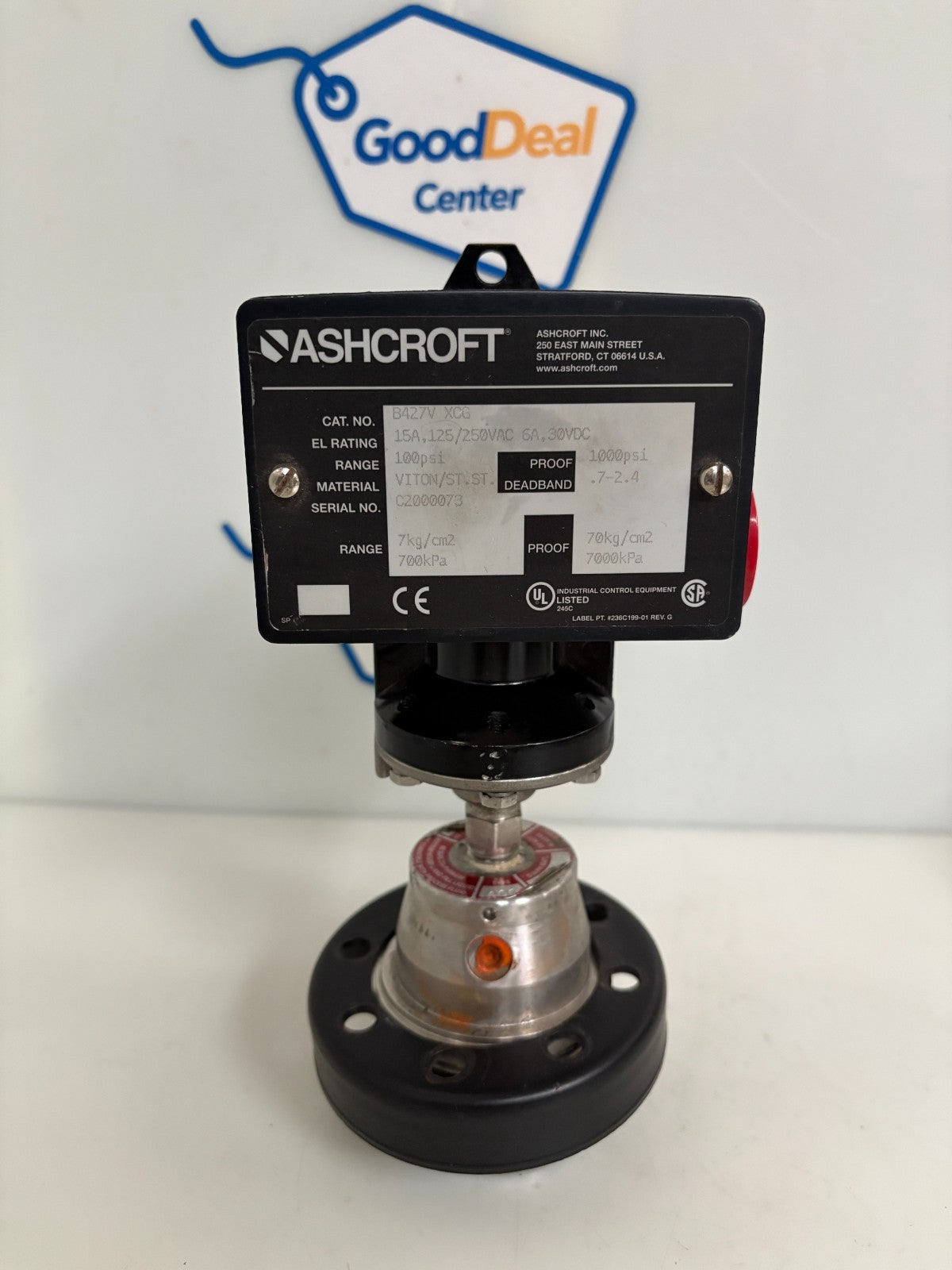 ASHCROFT PRESSURE SWITCH B427V X0G W/SENSOR HOLDER