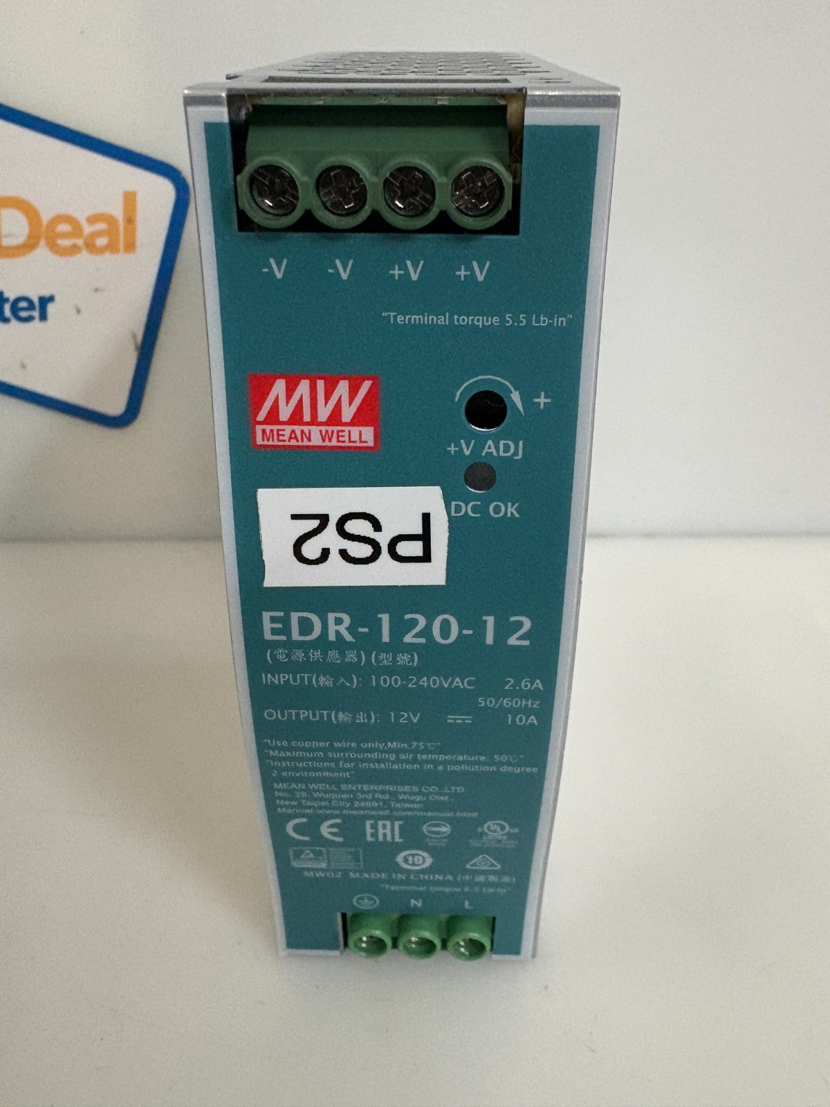 MEANWELL POWER SUPPLY EDR-120-12