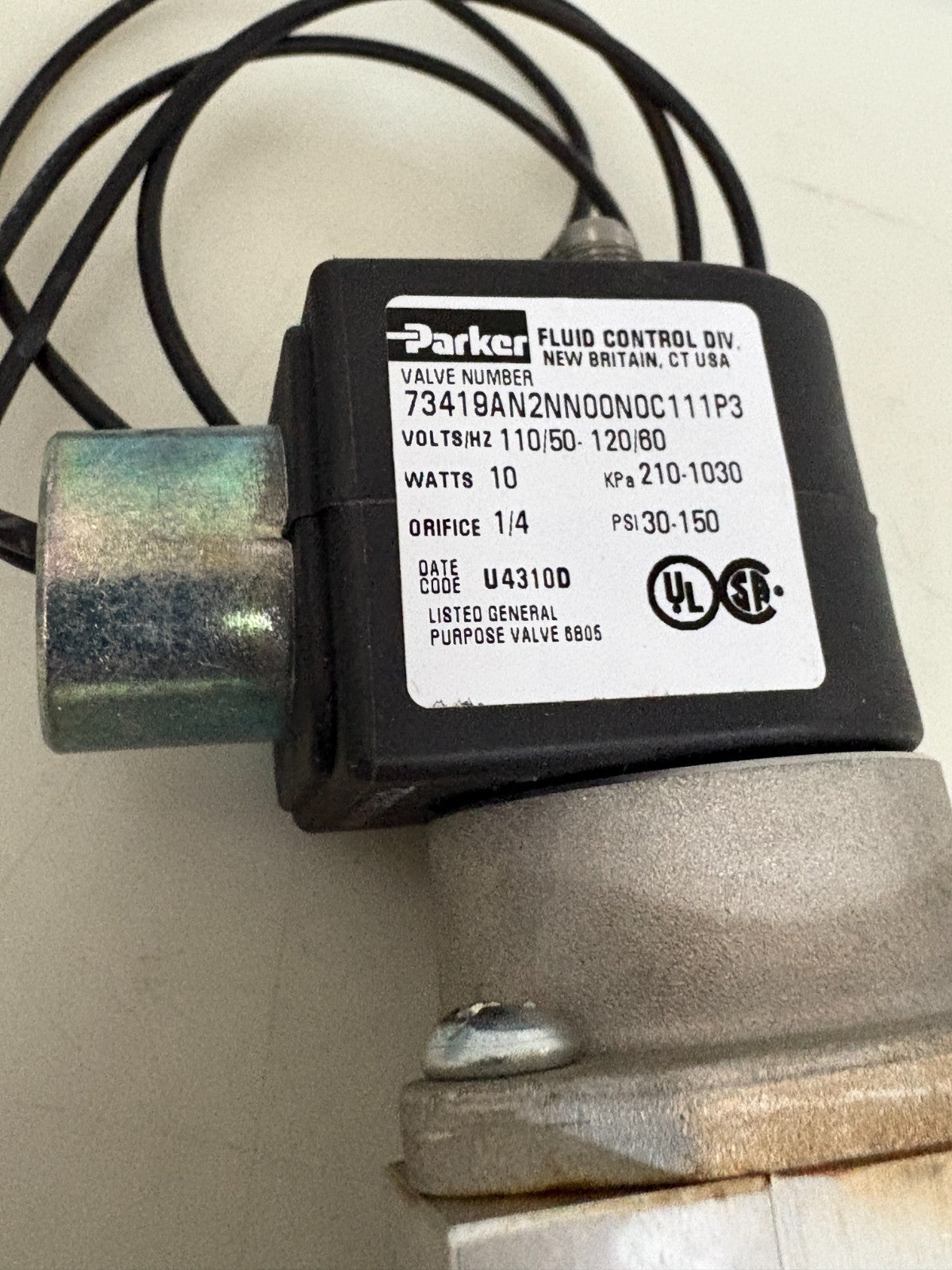 PARKER PILOT OPERATED VALVE 73419AN2NN00N0C111P34