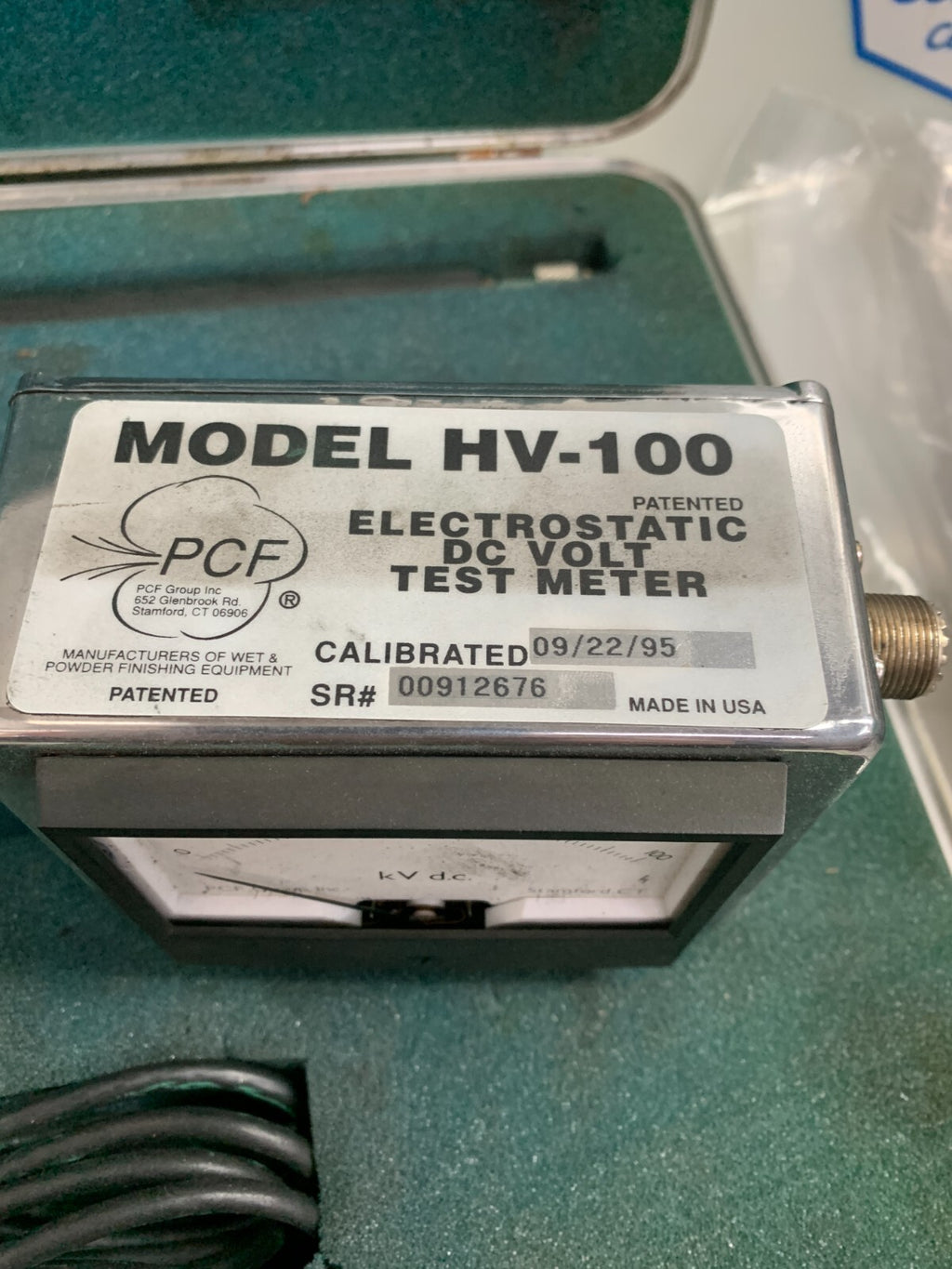 PCF ELECTROSTATIC DC VOLT TEST METER VINTAGE HV 1004
