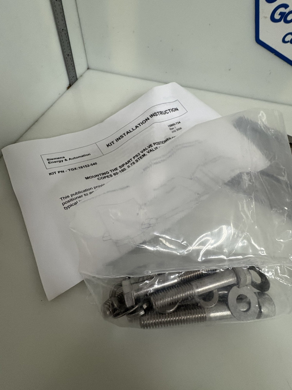 SIEMENS MOUNTING KIT FOR PS2 VALVE POSITIONER TGX:16152-540 15900-734 REV1