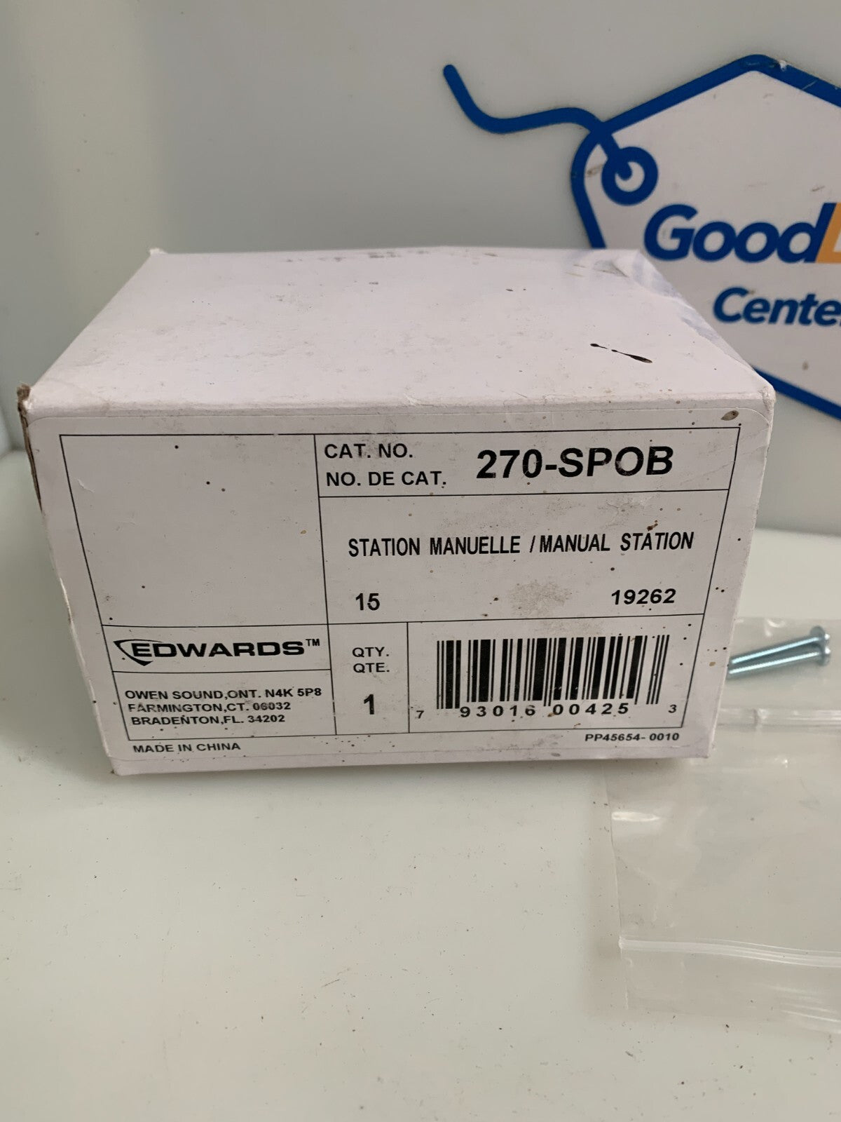 EDWARDS MANUAL STATION 270-SPOB