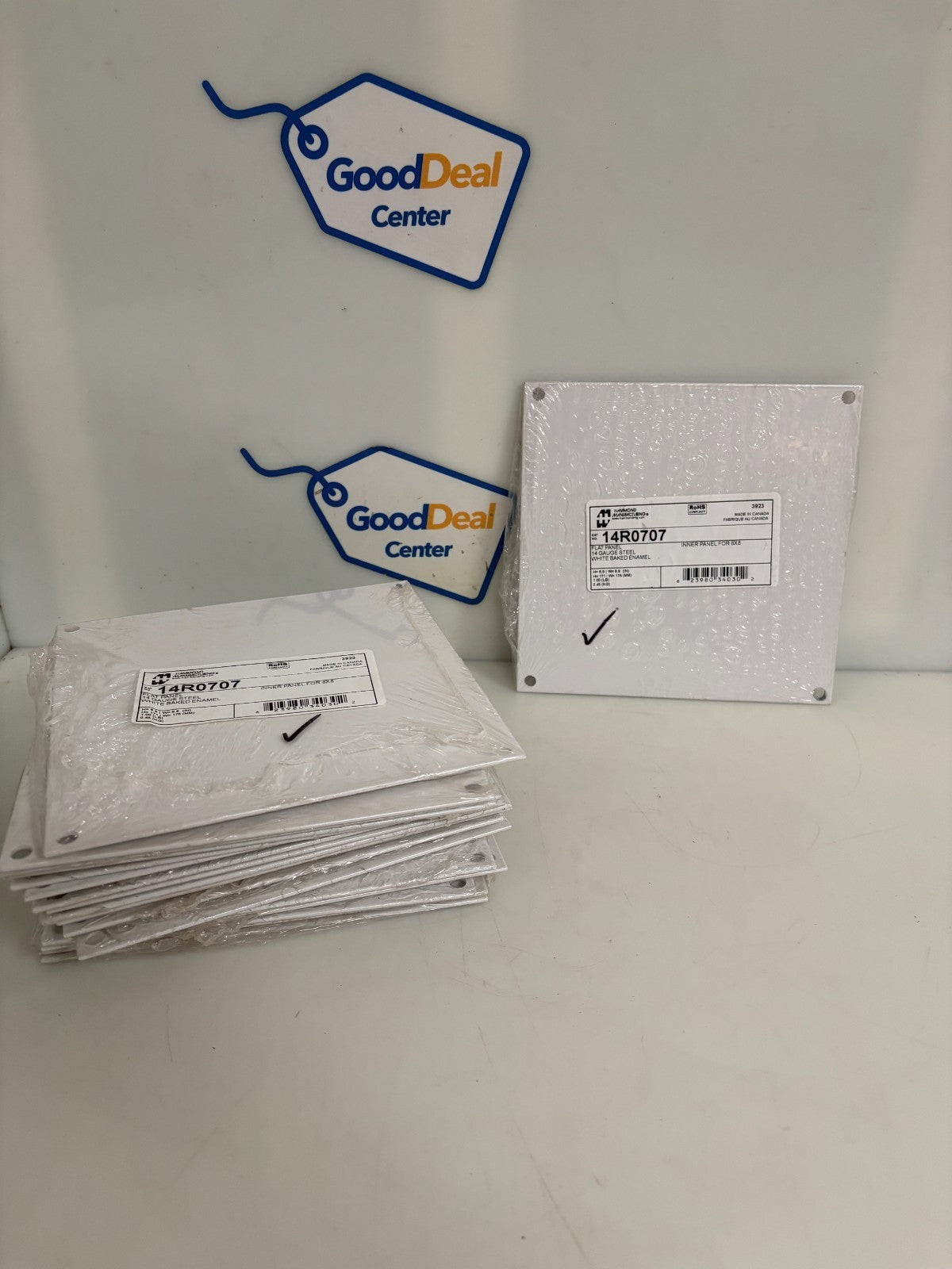 LOT OF 20 HAMMOND MANUFACTURING INNER PANEL FOR 8X8 #14R07070