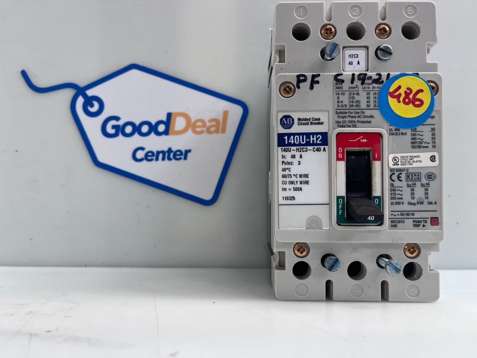 Allen-Bradley 140U-H2C3-C40 A Circuit Breaker