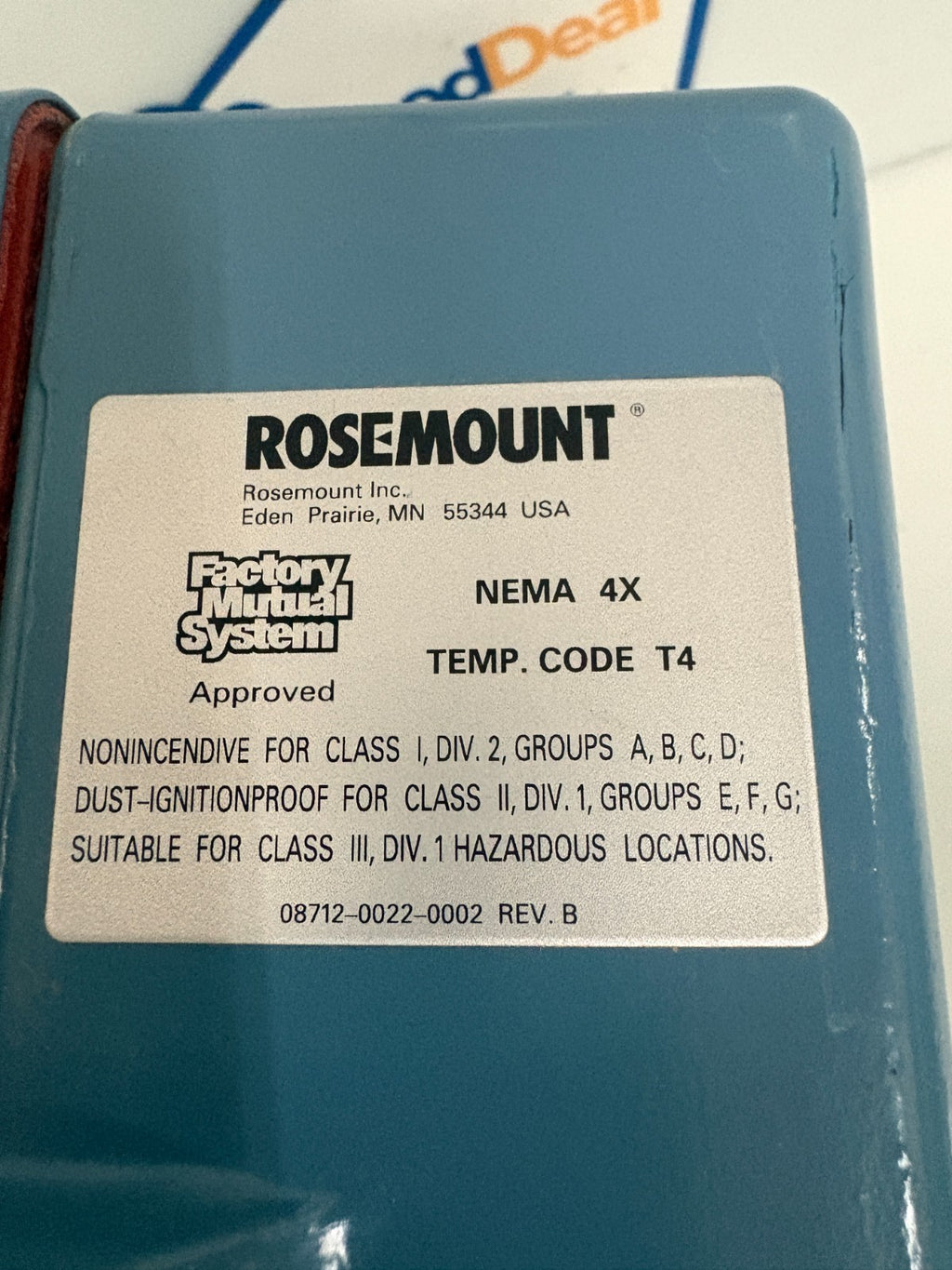 ROSEMOUNT SMART FAMILY MAGNETIC FLOW TRANSMITTER 87122CR12