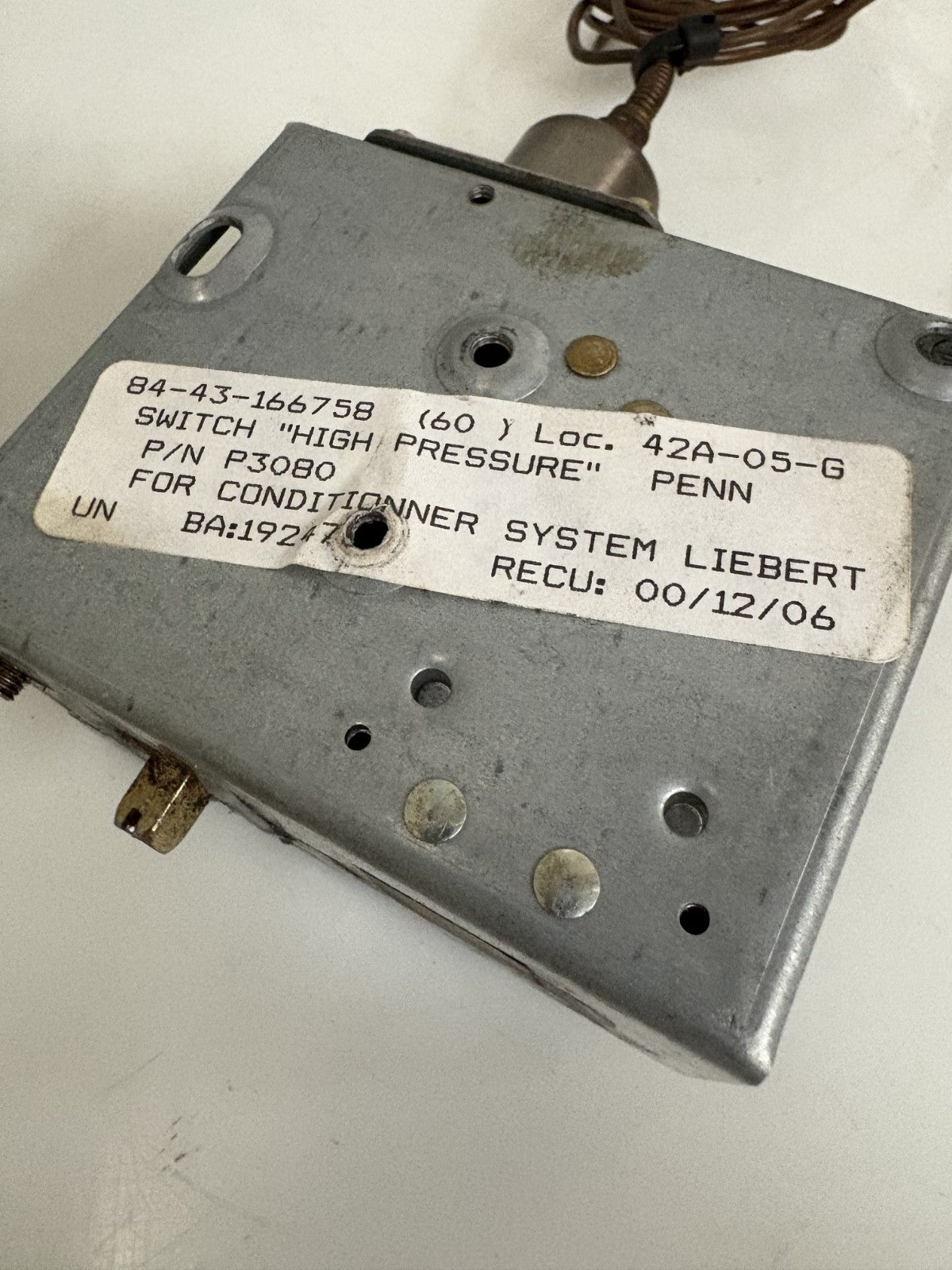 JOHNSON CONTROLS HIGH PRESSURE CONDENSER FAN CYCLING CONTROL P70CA-3C