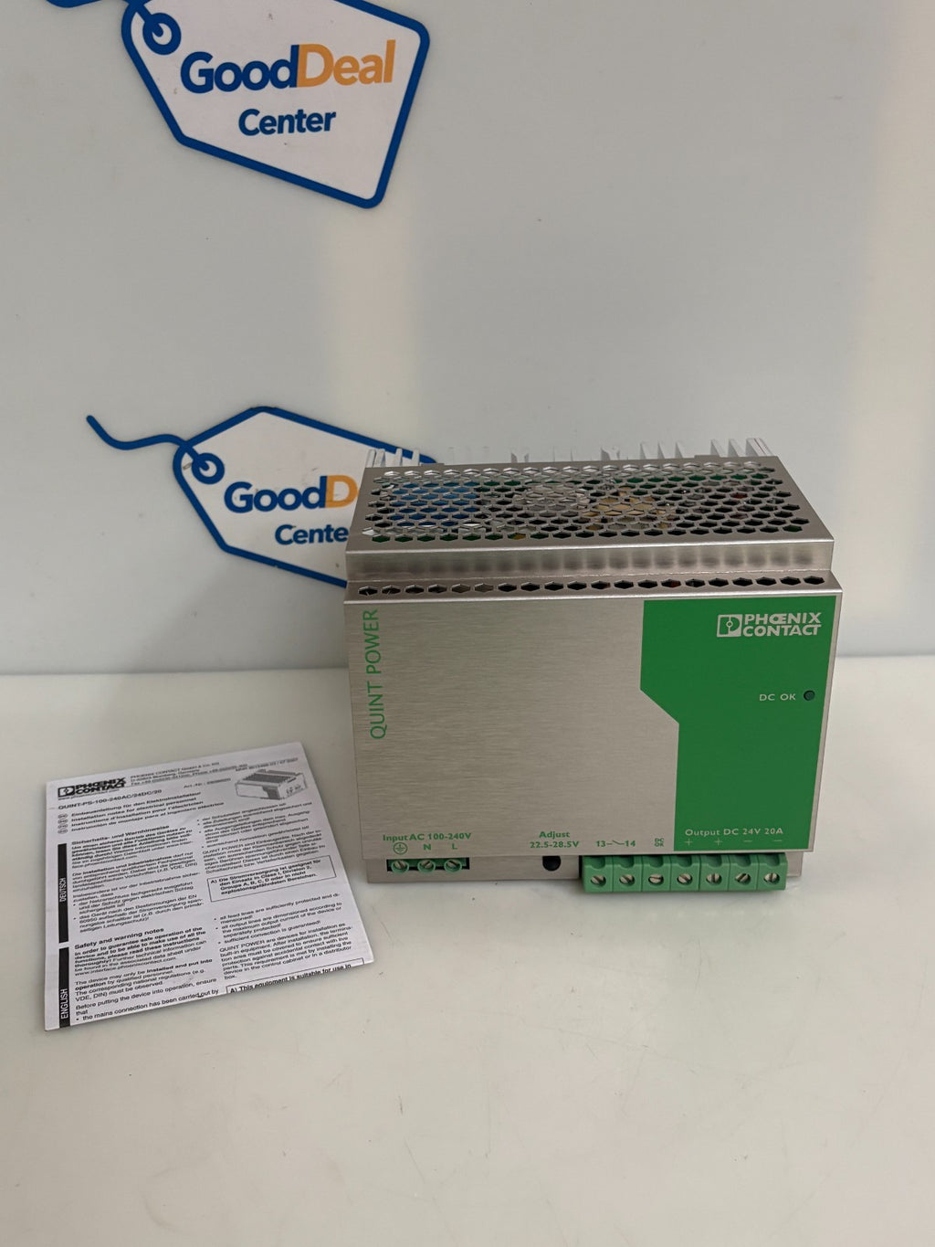 PHOENIX CONTACT POWER SUPPLY QUINT-PS-100-240AC/24DC/20 #2938620