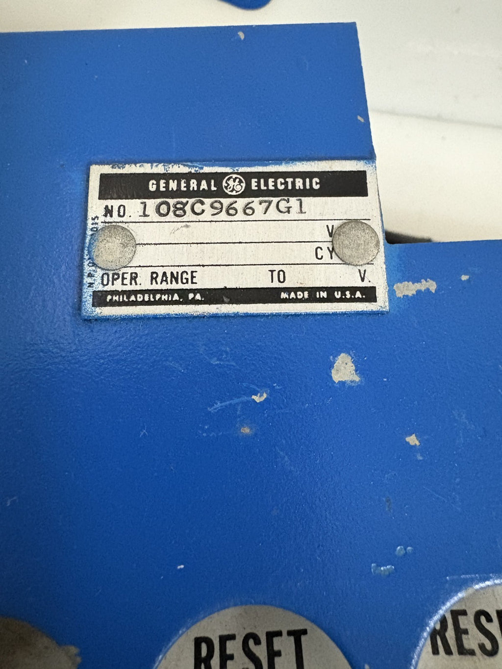 GENERAL ELECTRIC BLOWN FUSE TRIP INDICATOR ASSY2