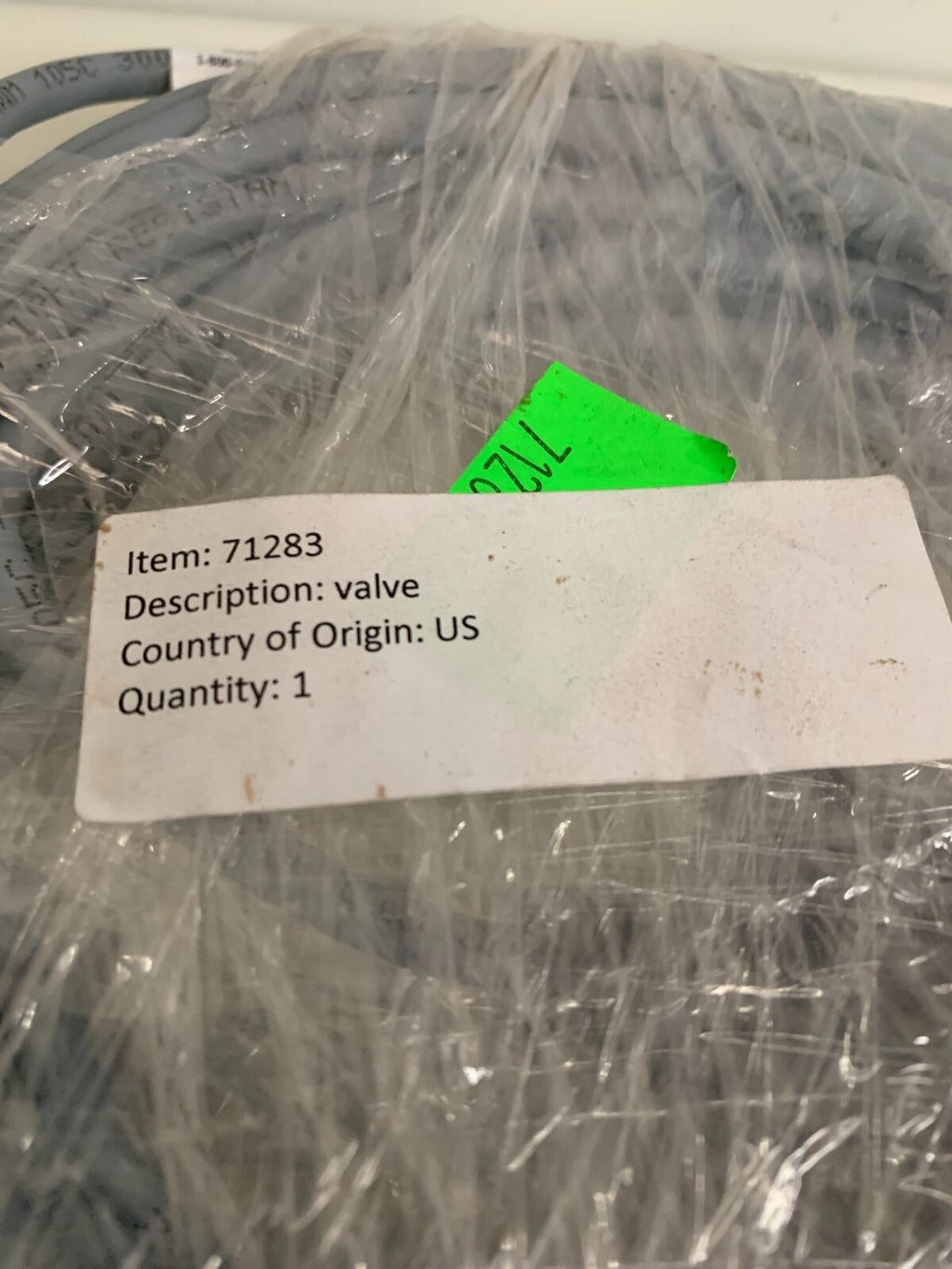 TURCK SOLENOID VALVE CABLE U2-07520 71283