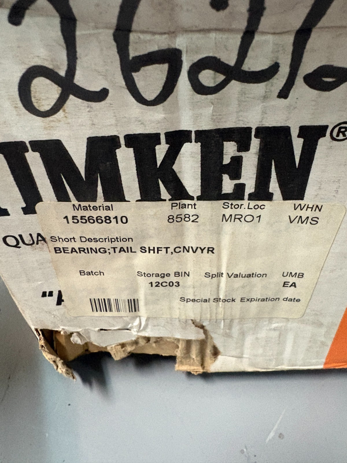 TIMKEN RAILROAD AP BEARING 4 1/4X8 HM120B17XD3