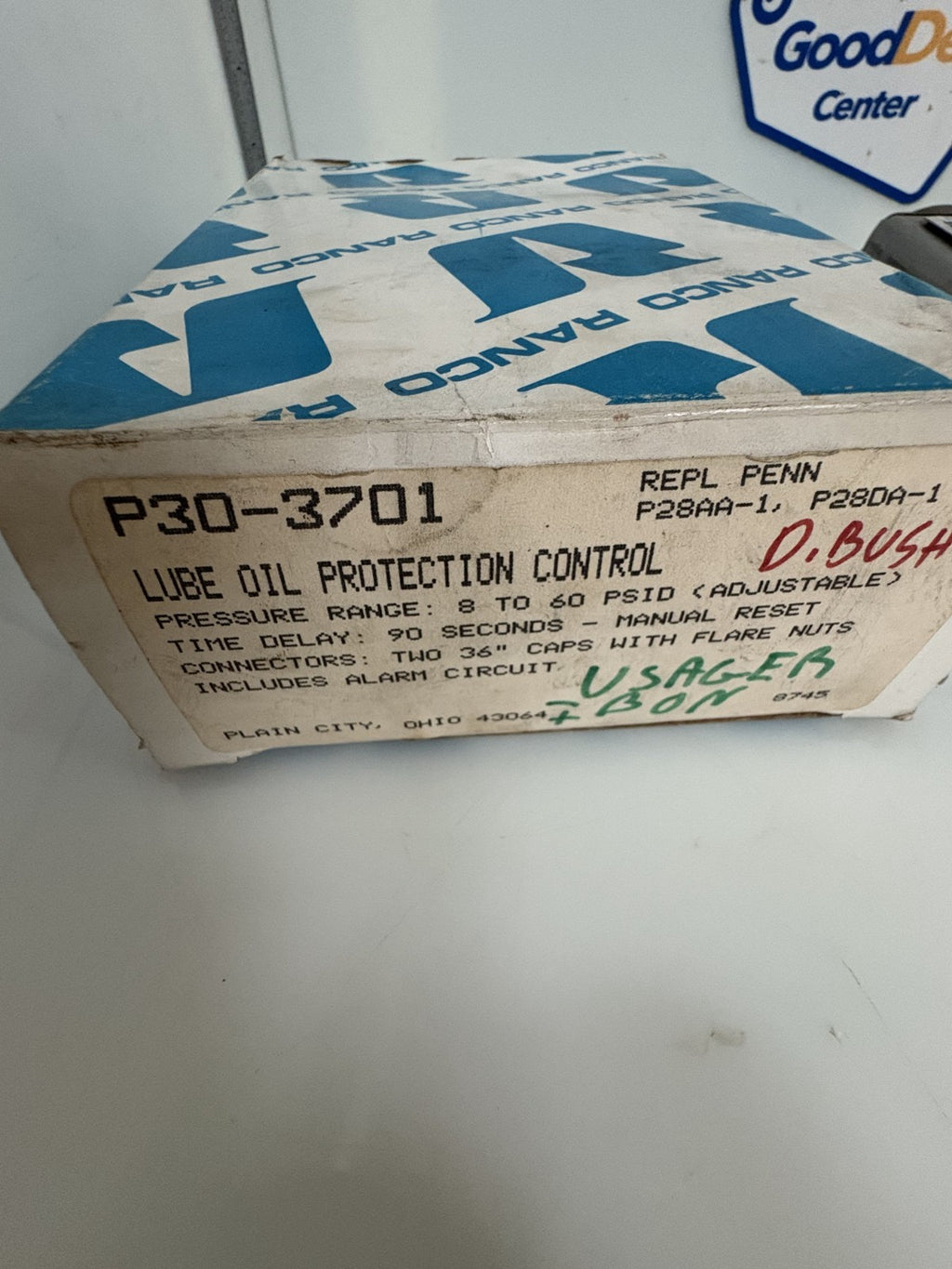 RANCO LUBE OIL PROTECTION CONTROL P30-37013