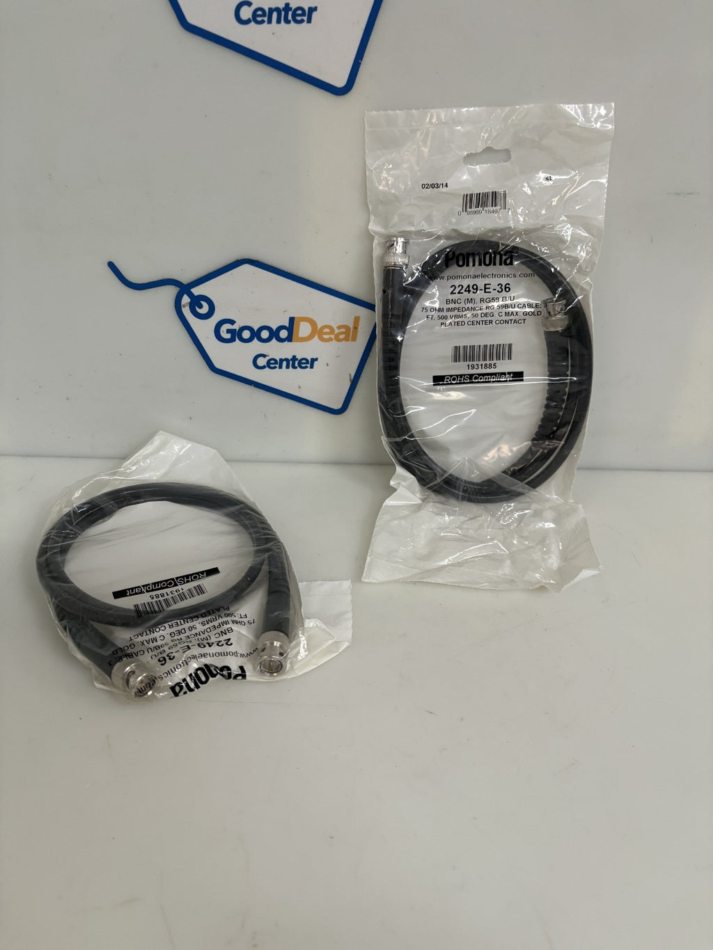 LOT OF 2 POMONA ELECTRONICS 59 B/4 CABLE 2249-E-36
