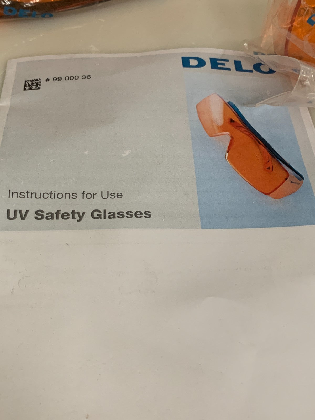 LOT OF 3 DELO UV SAFETY GLASS #95200483