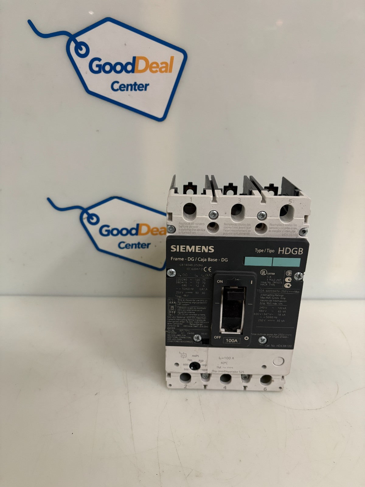 SIEMENS ADJUSTABLE 100A CIRCUIT BREAKER HDGB HDK3B1000