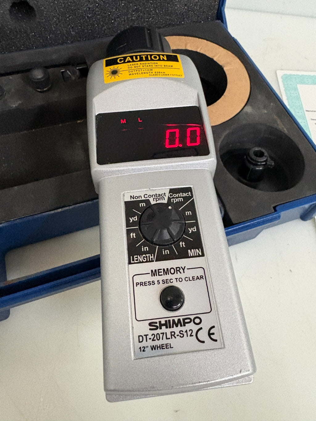 SHIMPO CONTACT STYLE DIGITAL HANDHELD TACHOMETER DT-107A4