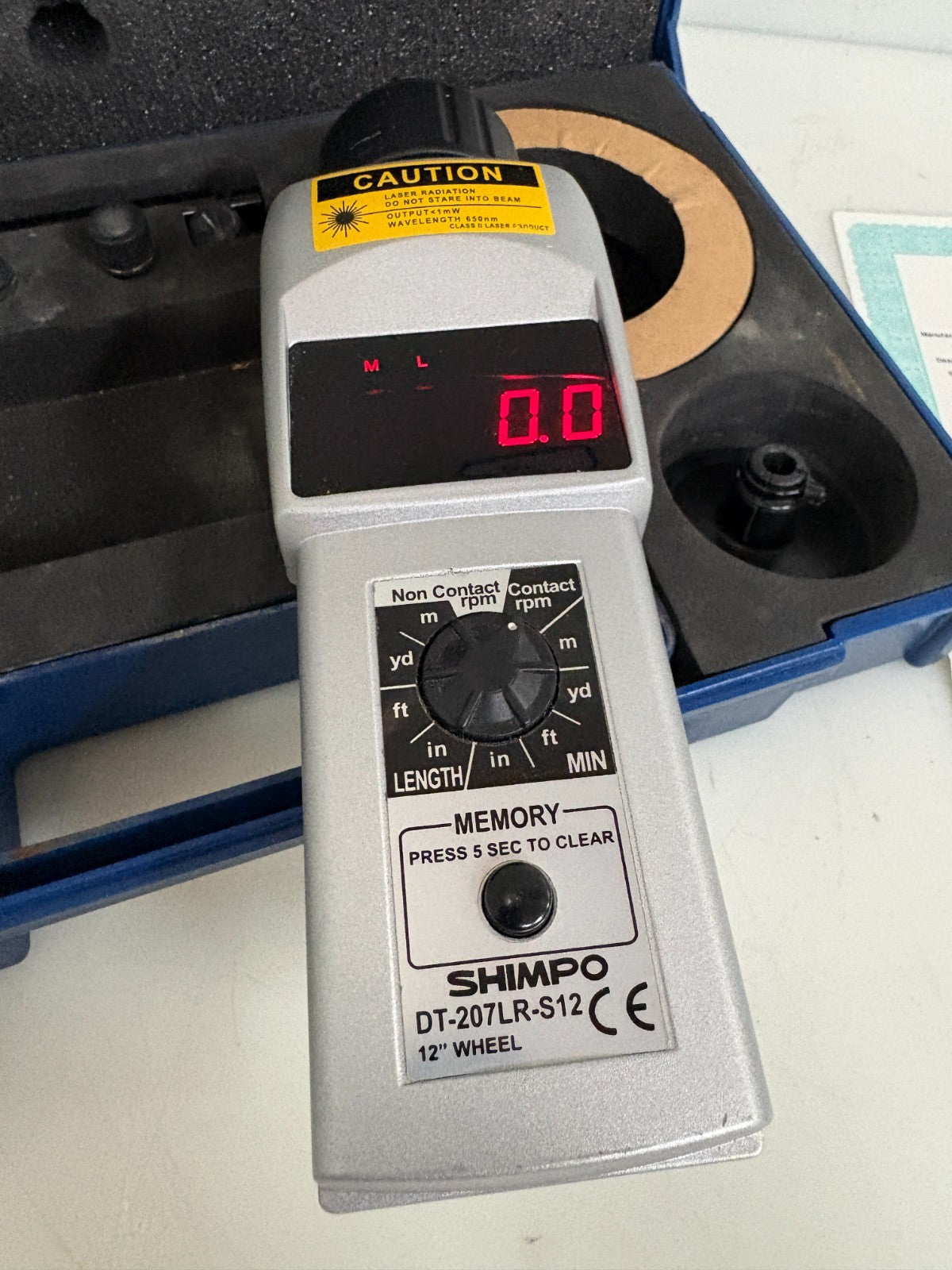 SHIMPO CONTACT STYLE DIGITAL HANDHELD TACHOMETER DT-107A4