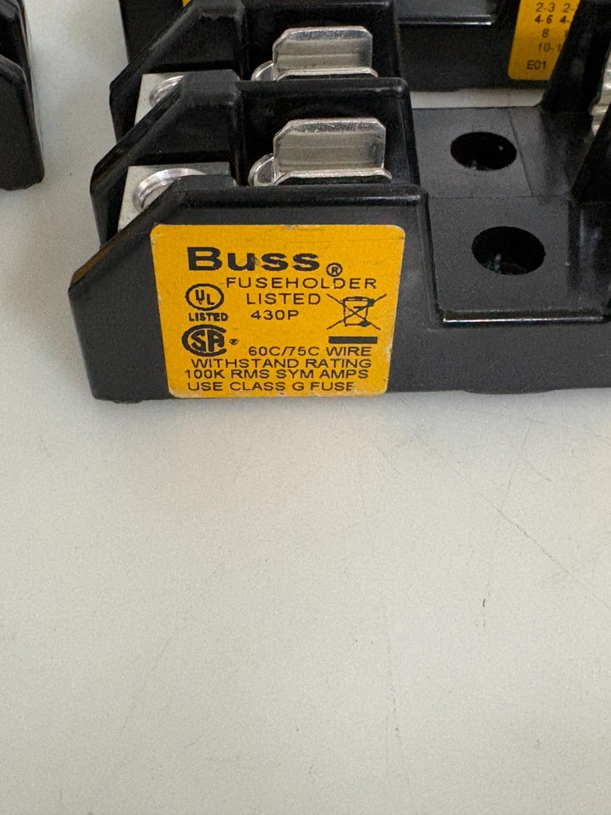 LOT OF 3 BUSS FUSE HOLDER G30060-2 CR