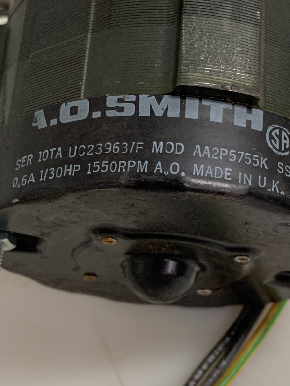 A.O. SMITH 1/30 HP 0.5 A MOTOR #AA2P5755K