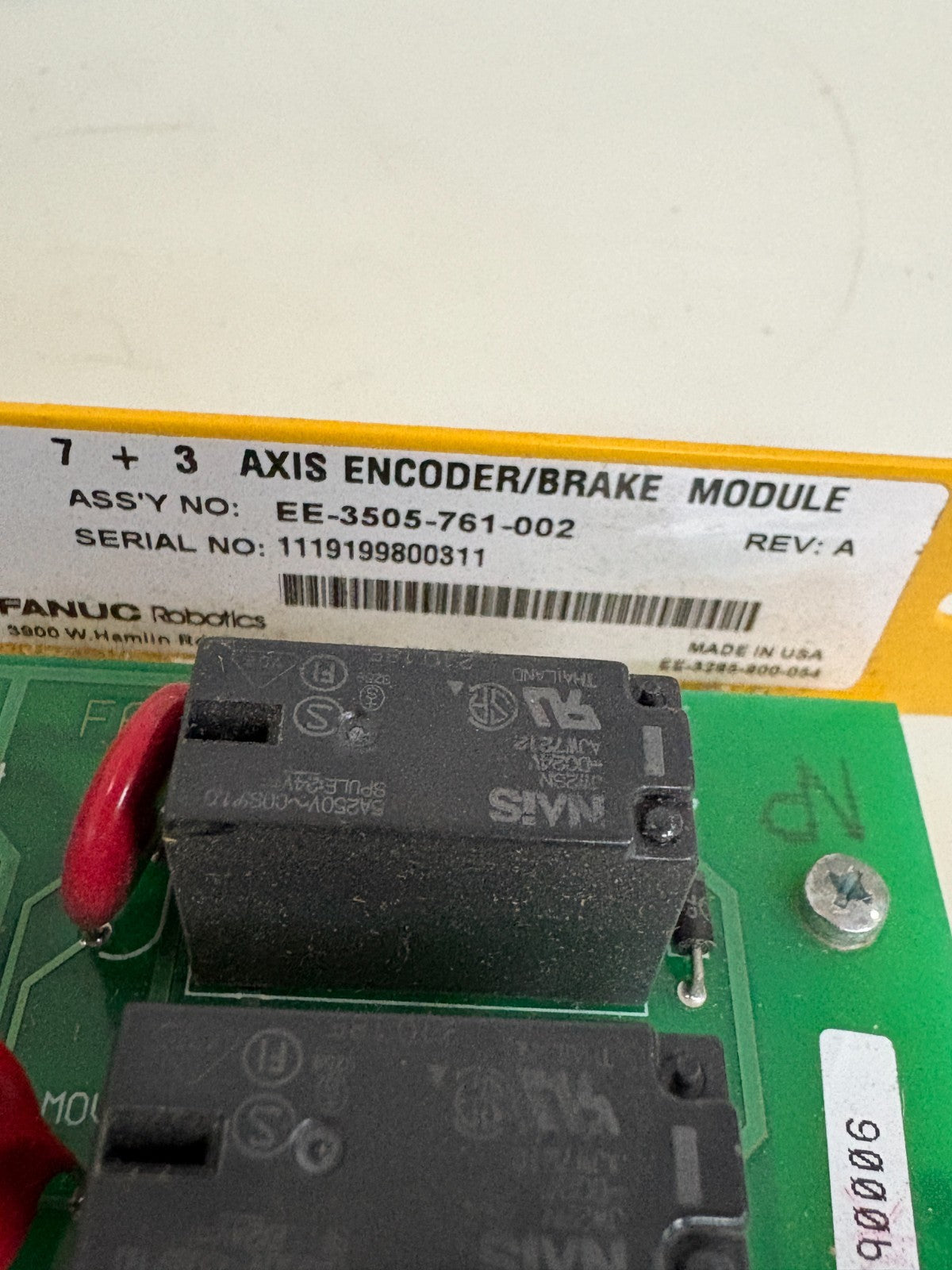 GE FANUC BRAKE MODULE ENCODER 7 + 3 AXIS EE-3505-761-002 REV A2