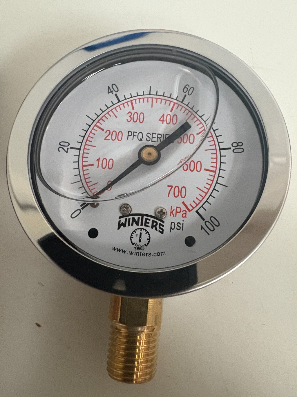 WINTERS PRESSURE GAUGE 0-100 PSI PFQ 804