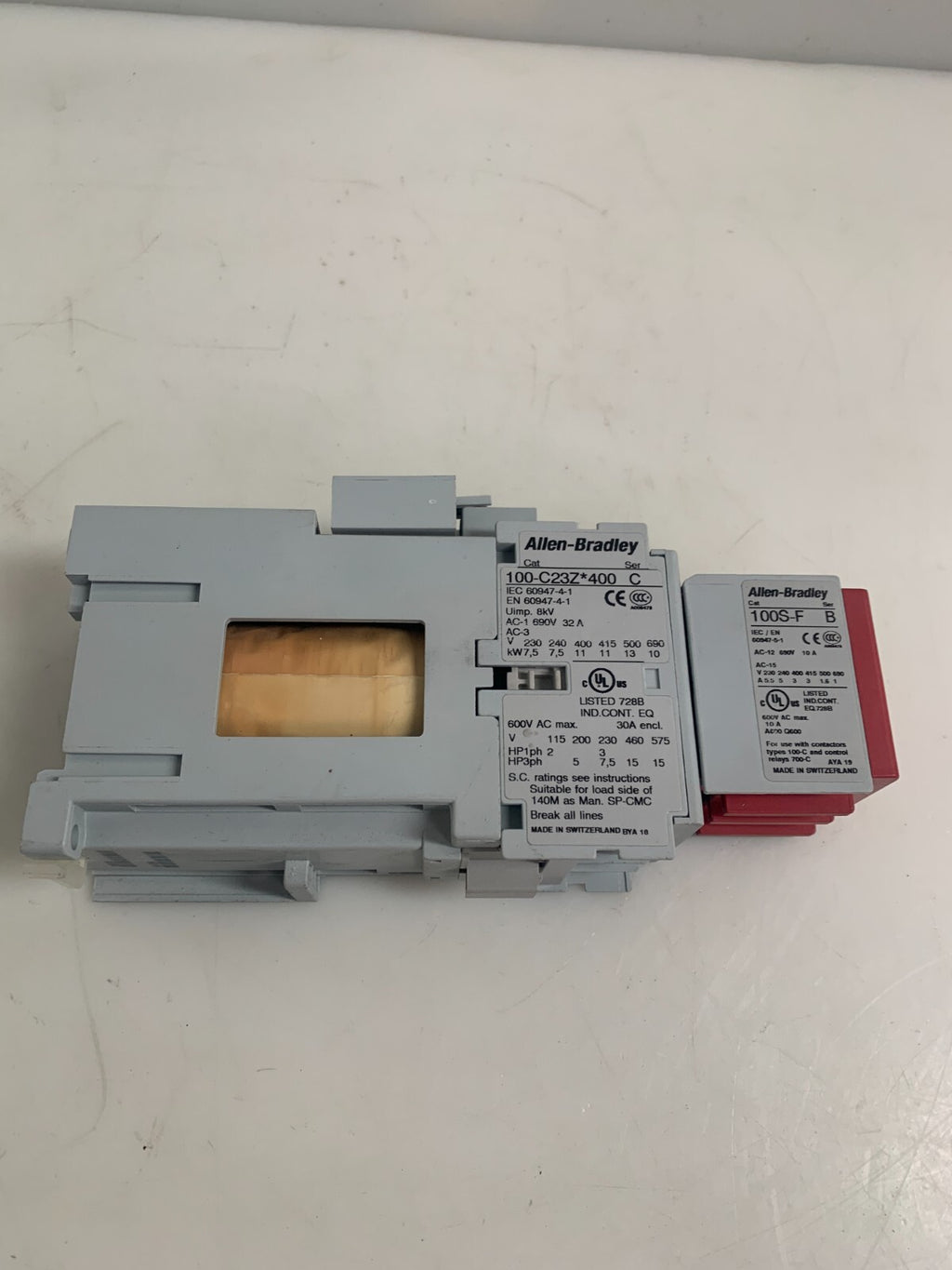 ALLEN BRADLEY SAFETY CONTACTOR 100S-C23ZJ422C 100-C23Z 400 C 100S-F C4