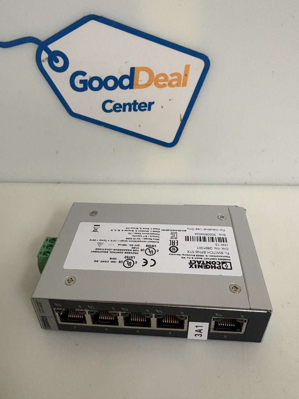 PHOENIX CONTACT 5TX ETHERNET SWITCH #2891001 FL SWITCH SPNB 5TX