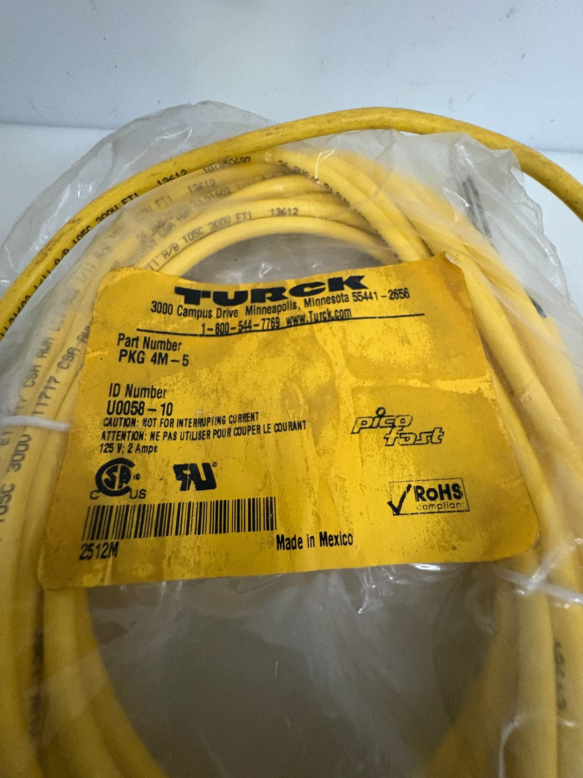 HYDE PARK ULTRASONIC SENSOR SM350A-228-00 W/TURCK PKG4M-51