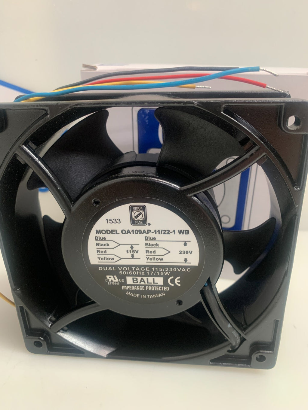 Lot of 6 Orion 0A109AP-22-1 WB AC Axial Fan 15w 3000RPM