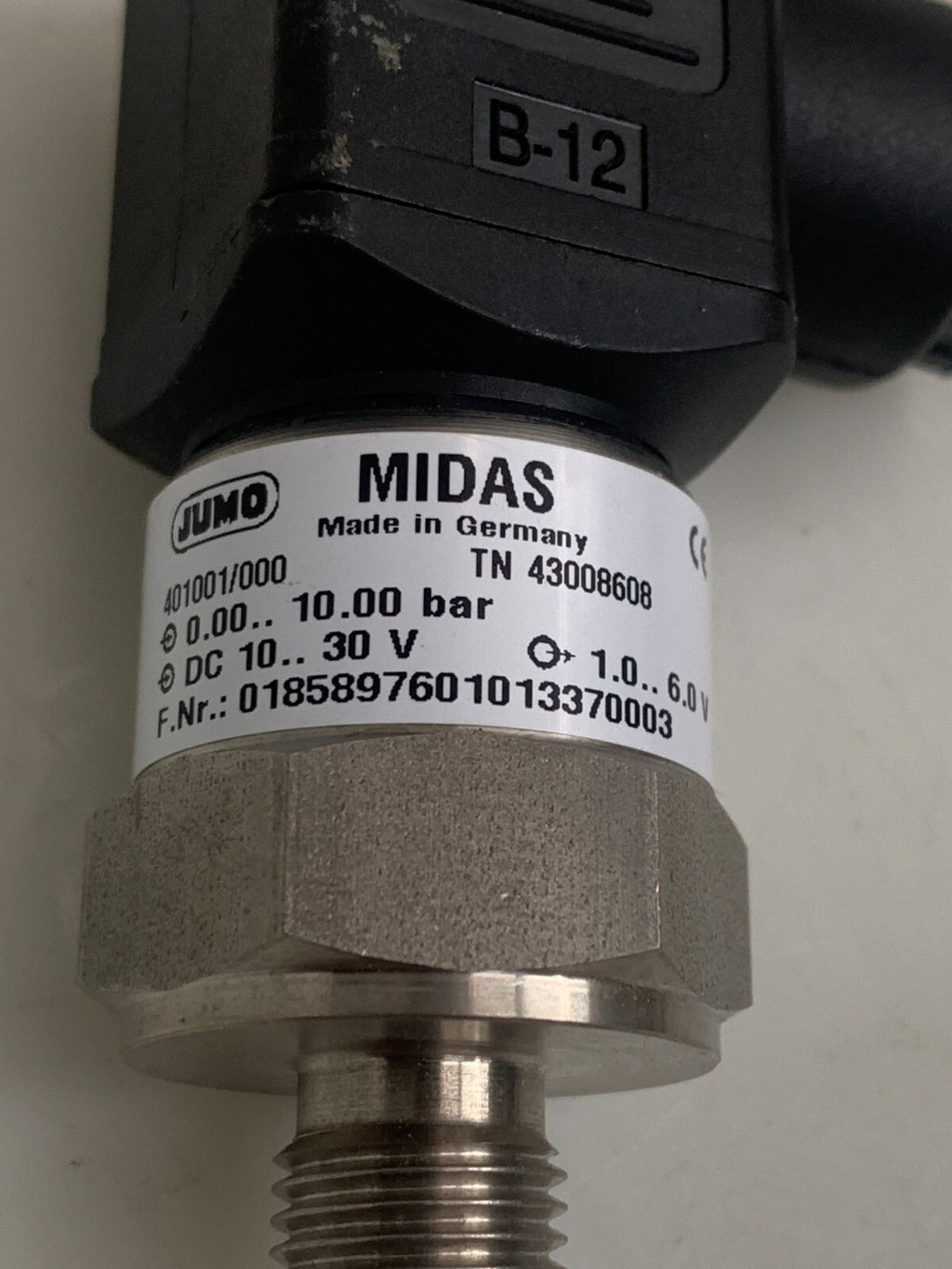 JUMO MIDAS  401001/000 Pressure Sensor  401001/000-999-405-511-20-601-61/000