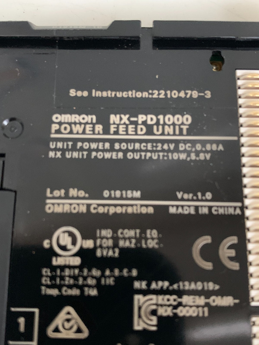 OMRON POWER SPEED UNIT NX-PD10003