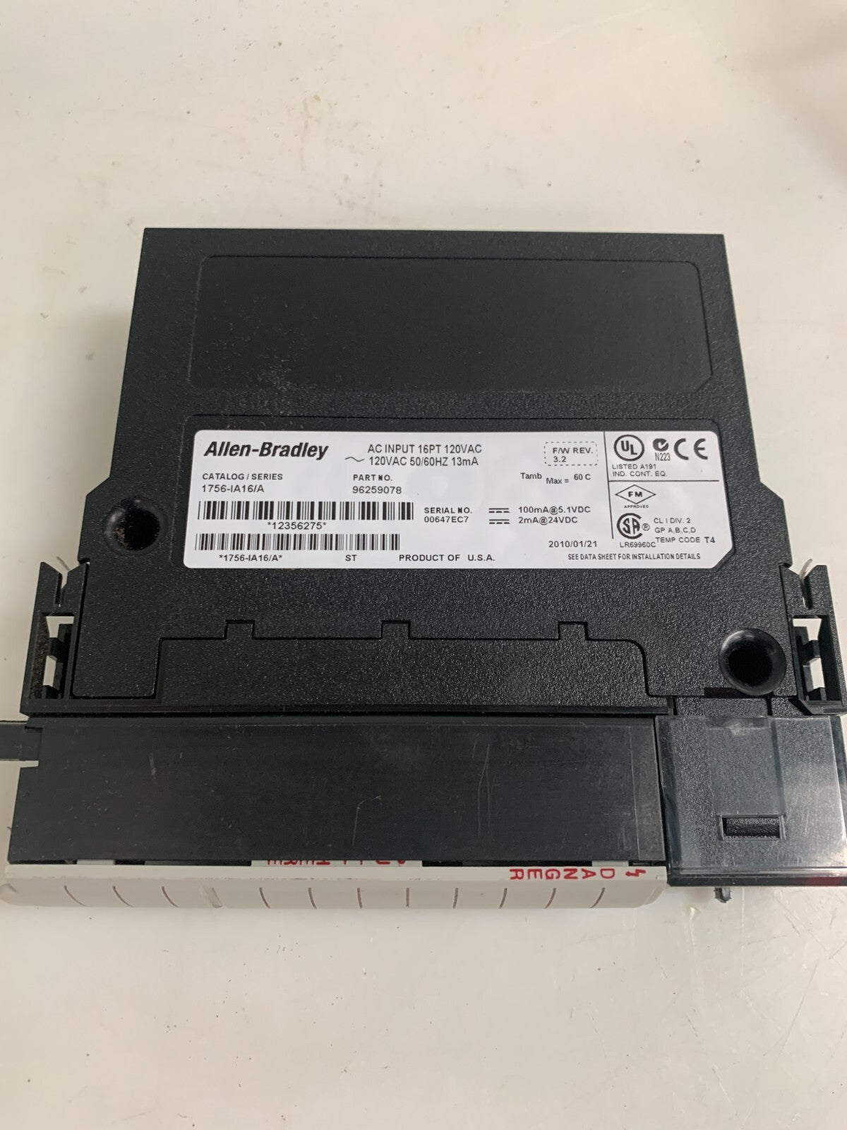 ALLEN BRADLEY CONTROL LOGIX DC INPUT 16PT 24DC 1756-IB16/D 6012