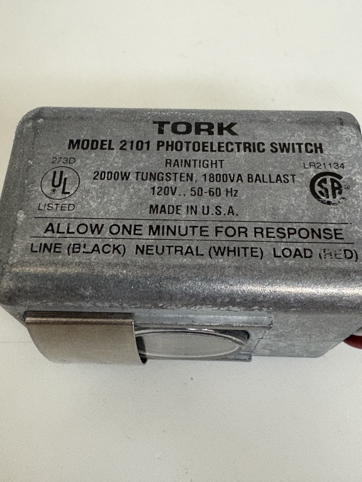 TORK H DUTY PHOTOCONTROL RAINTIGHT SWITCH #2101