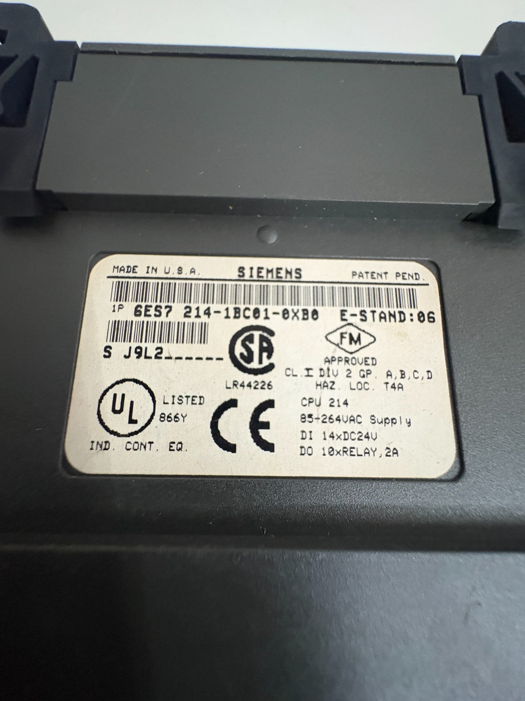 SIEMENS SIMATIC S7-200 CPU214 6ES7 214-1BC01-0XB0
