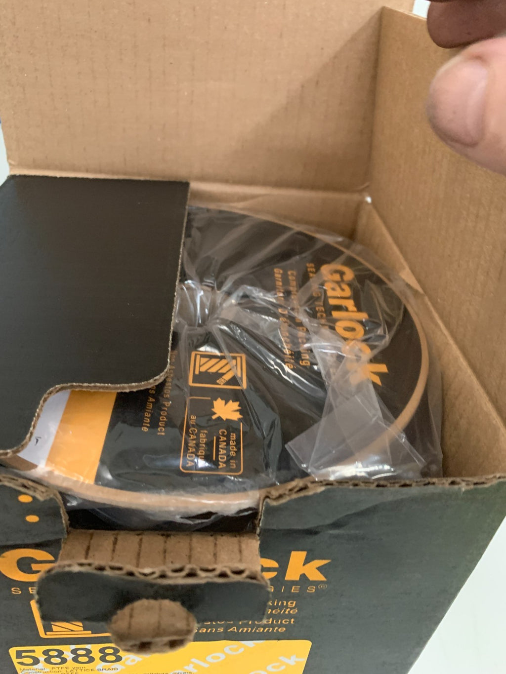GARLOCK 3/8" 5LBS FLUID SEALING PACKING #5888