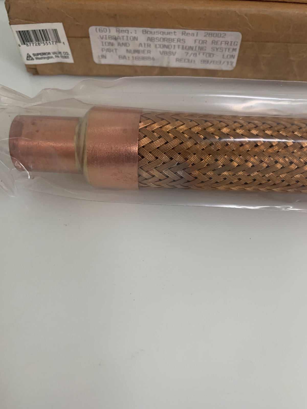 LOT OF 2 SUPERIOR VALVE CO. REFRIGERATION VIBRATION ABSORBER V8SV