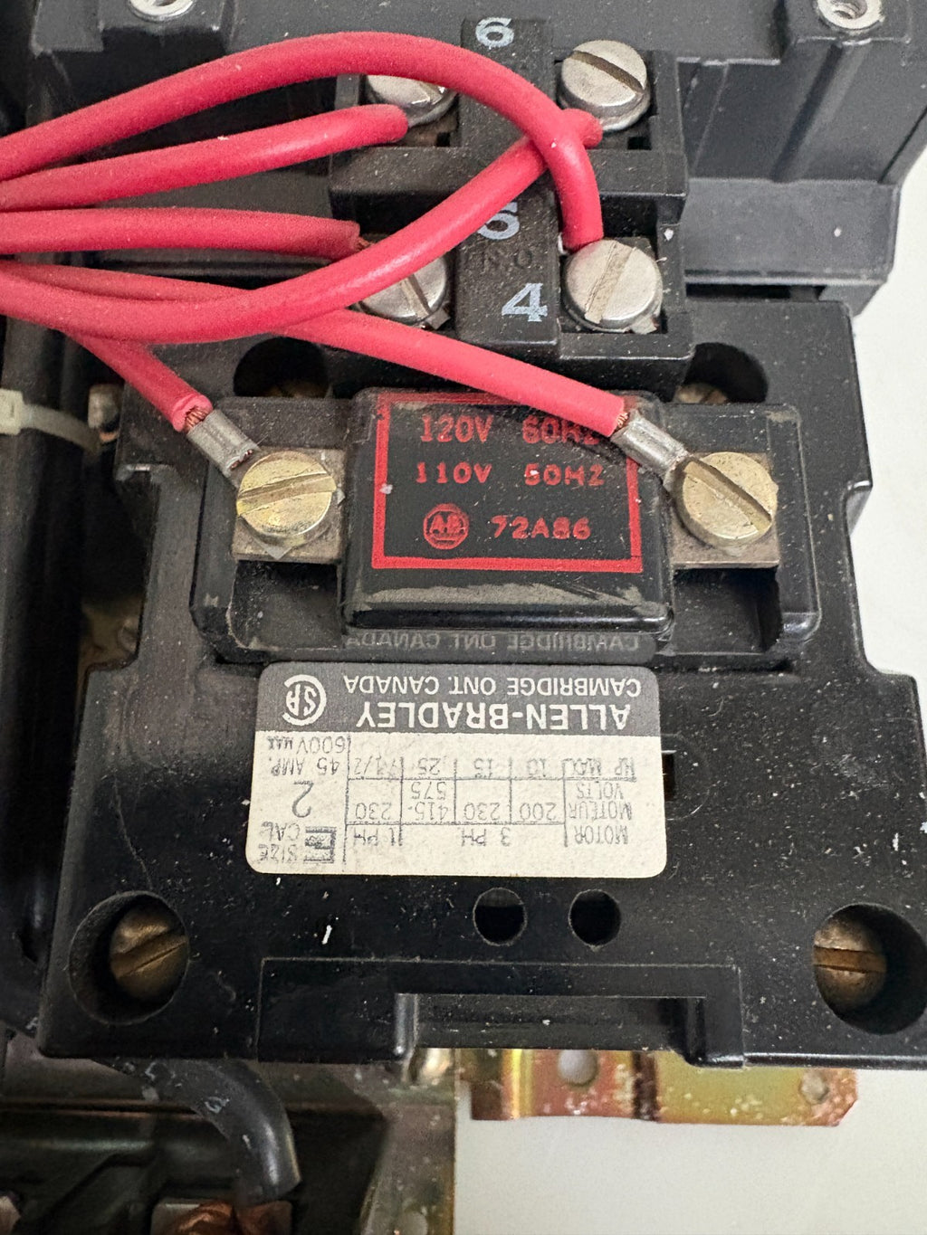 ALLEN BRADLEY REVERSING STARTER #705 SIZE E CAL 2 1