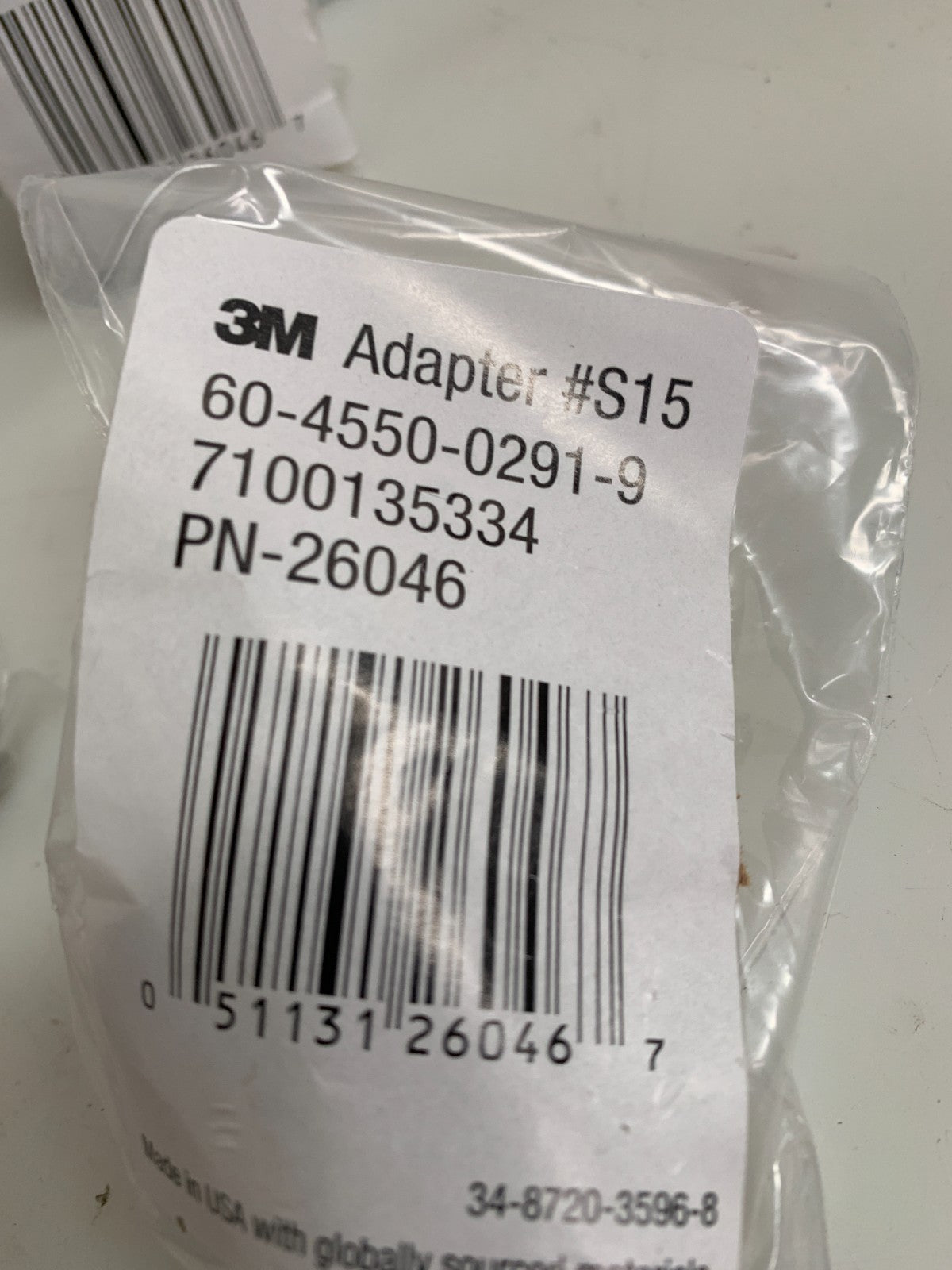 3M  PPS Adapter Type S15  #26046  3/8 Male  (Lot of 4)