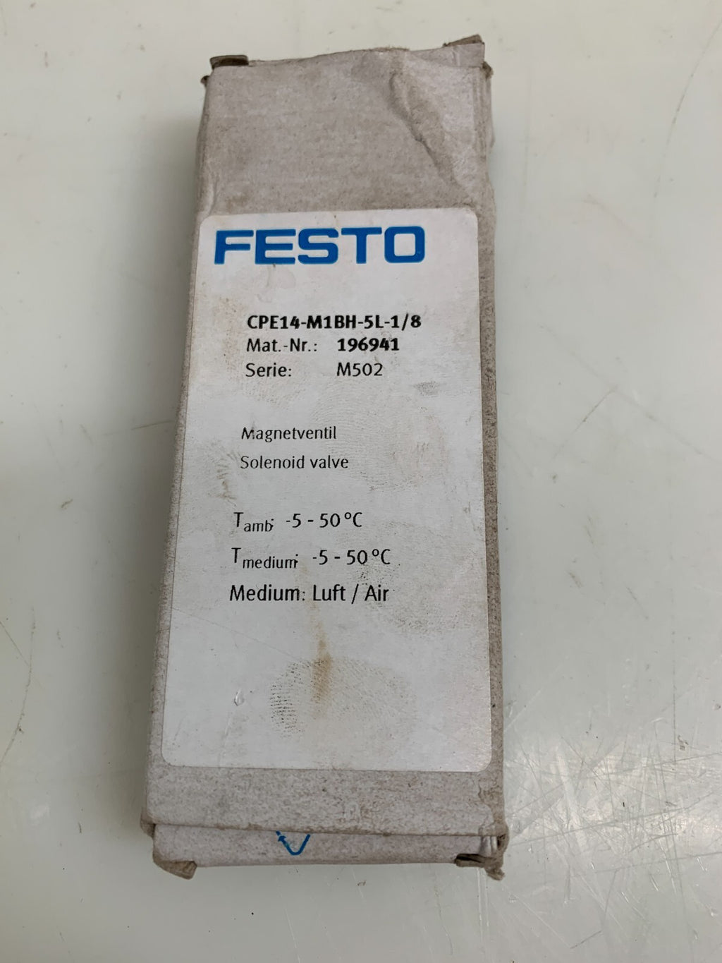 FESTO CPE14-M1BH-5L-1/8  Solenoid Valve  1969412