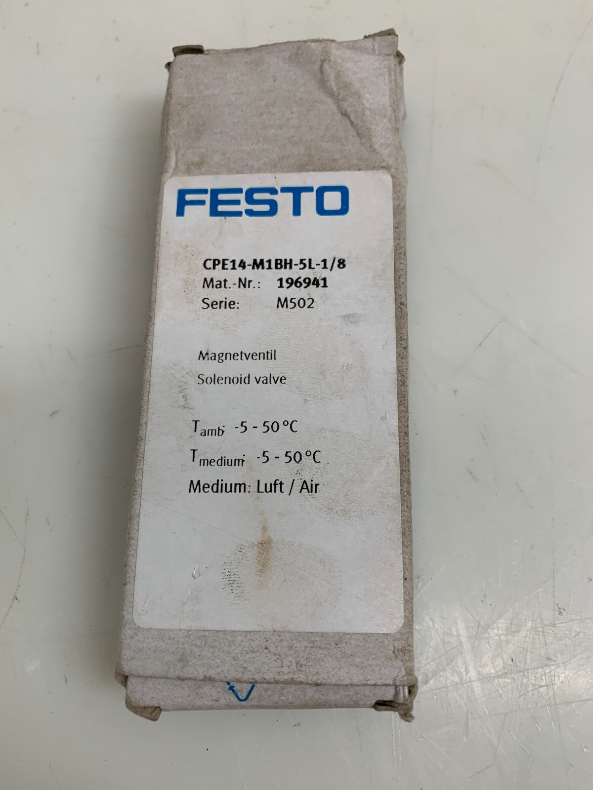 FESTO CPE14-M1BH-5L-1/8  Solenoid Valve  1969412