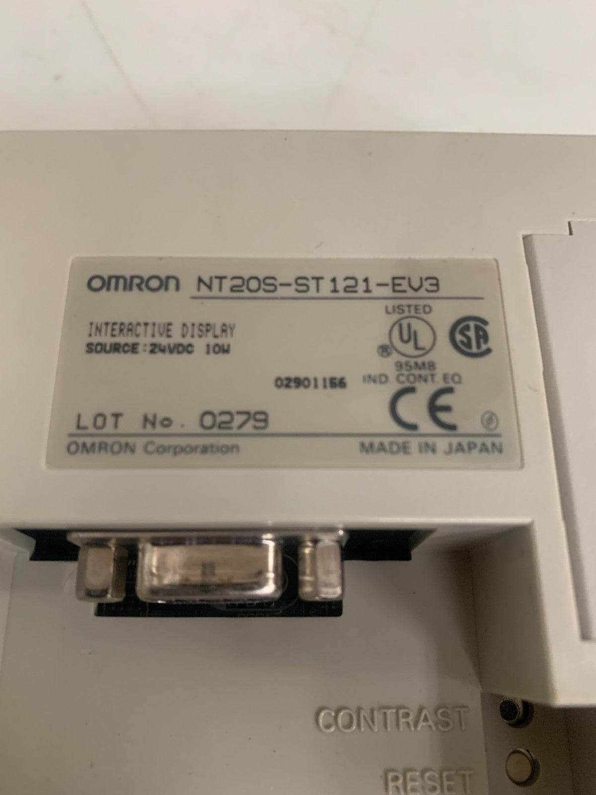 OMRON NT20S-ST121-EV3 INTERACTIVE DISPLAY