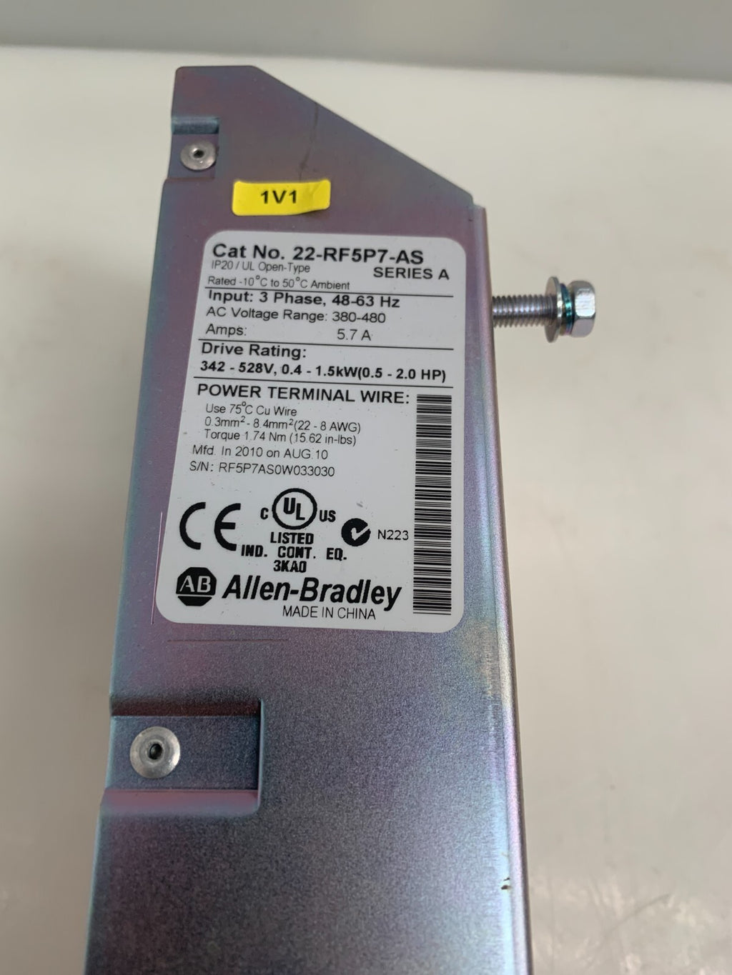 ALLEN BRADLEY 22-RF5P7-AS / 22RF5P7AS   EMC Filter  Series A  (Good condition)